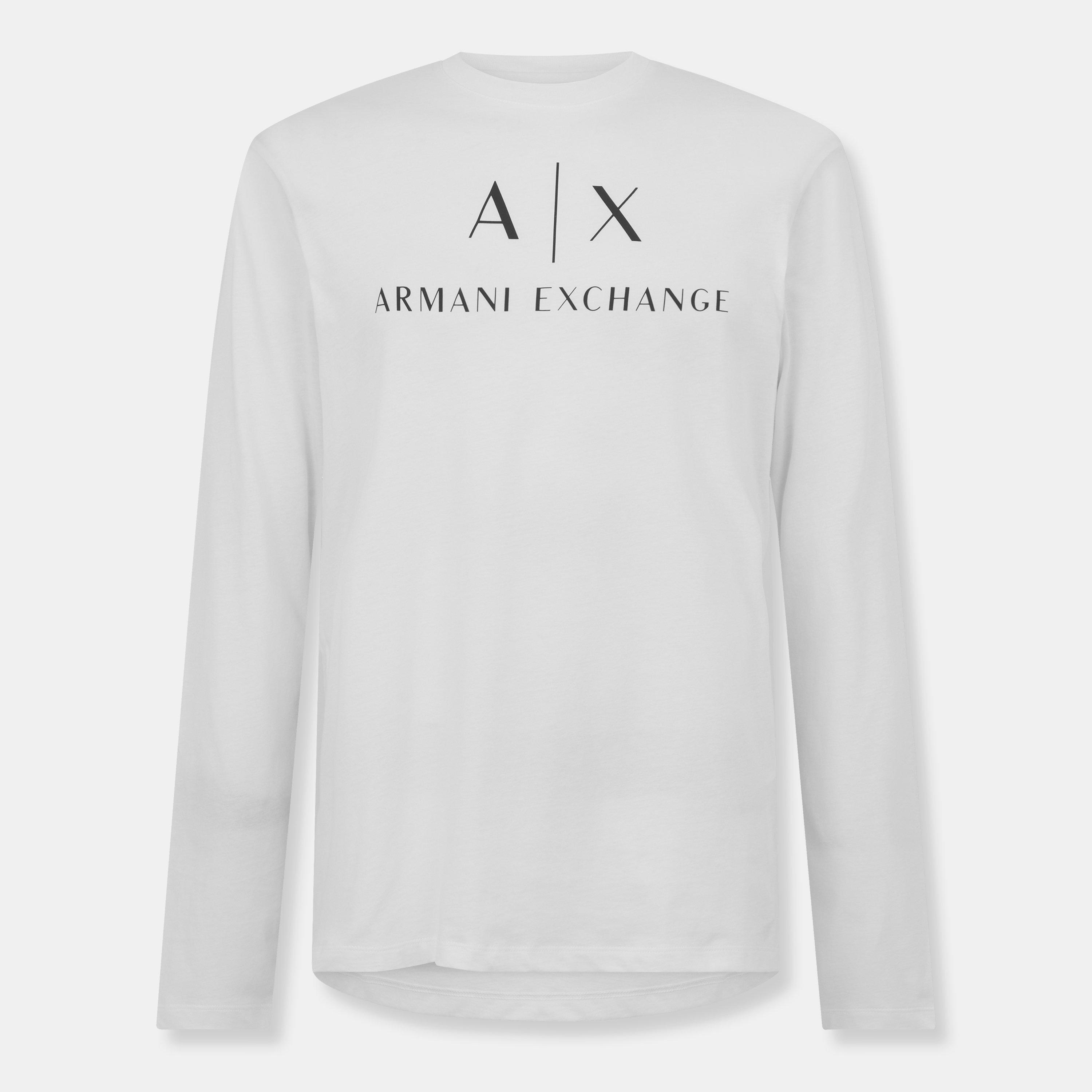 White - Armani Exchange - Men's Long Sleeve Slim Fit T-Shirt - 1