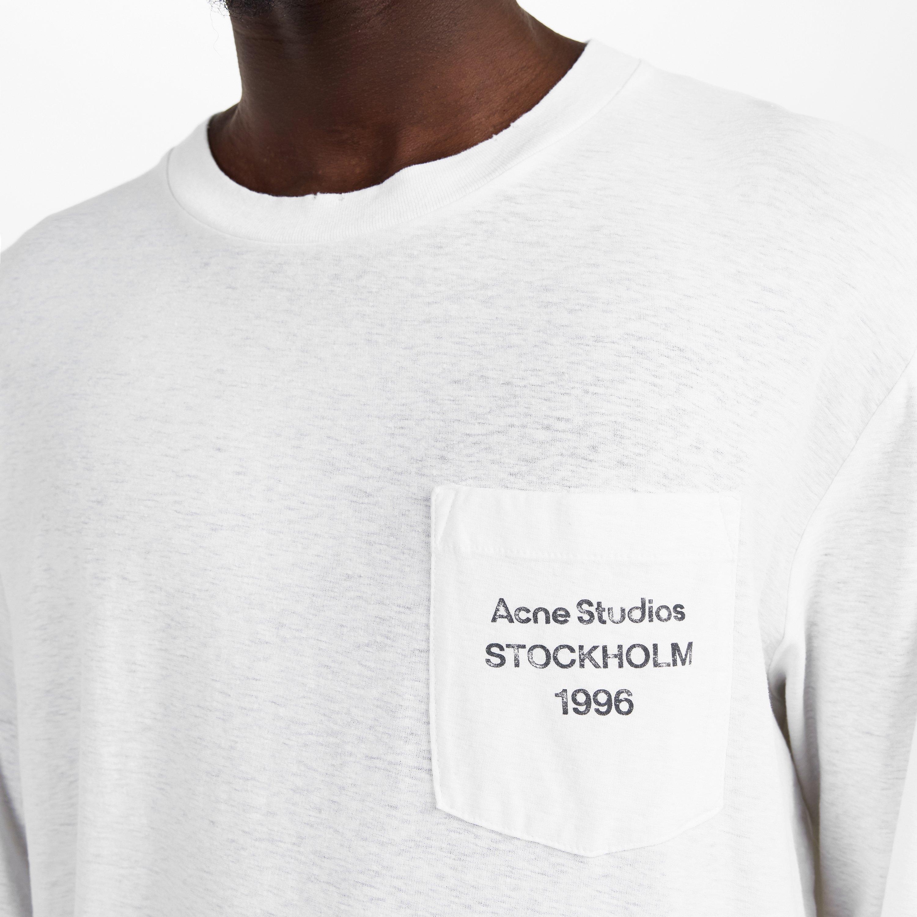 White - Acne Studios - Men's Long Sleeve T-Shirt - 5