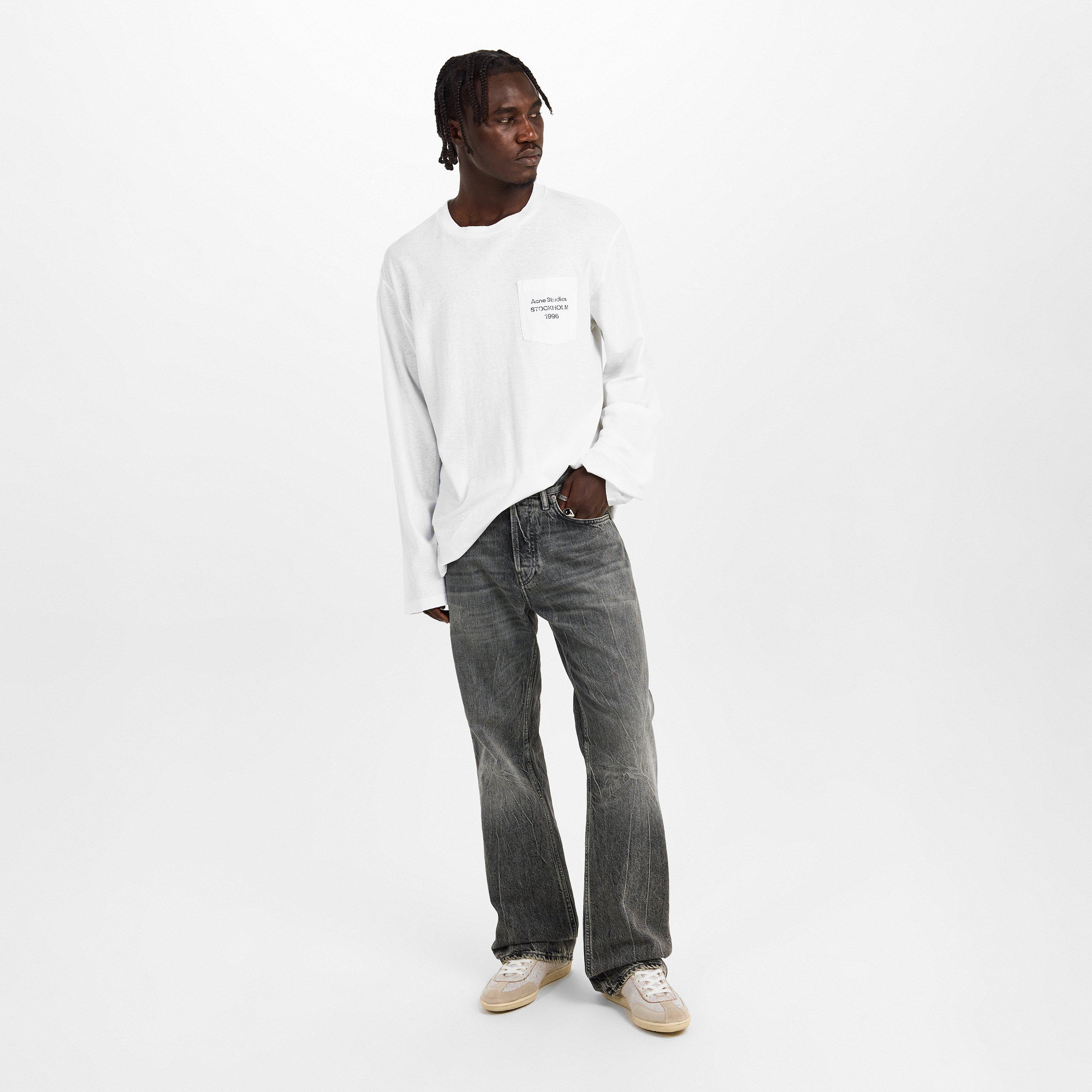 White - Acne Studios - Men's Long Sleeve T-Shirt - 6