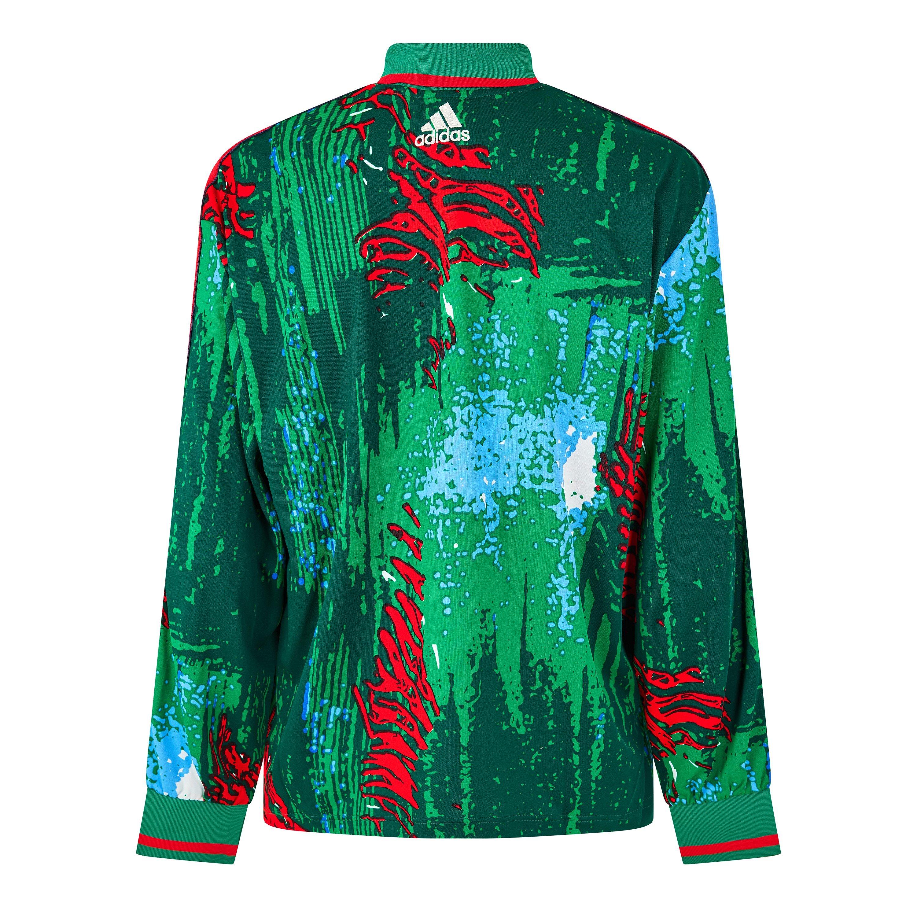 Red/Bold Green - Brain Dead x adidas - Men's Long Sleeve T-Shirt - 2