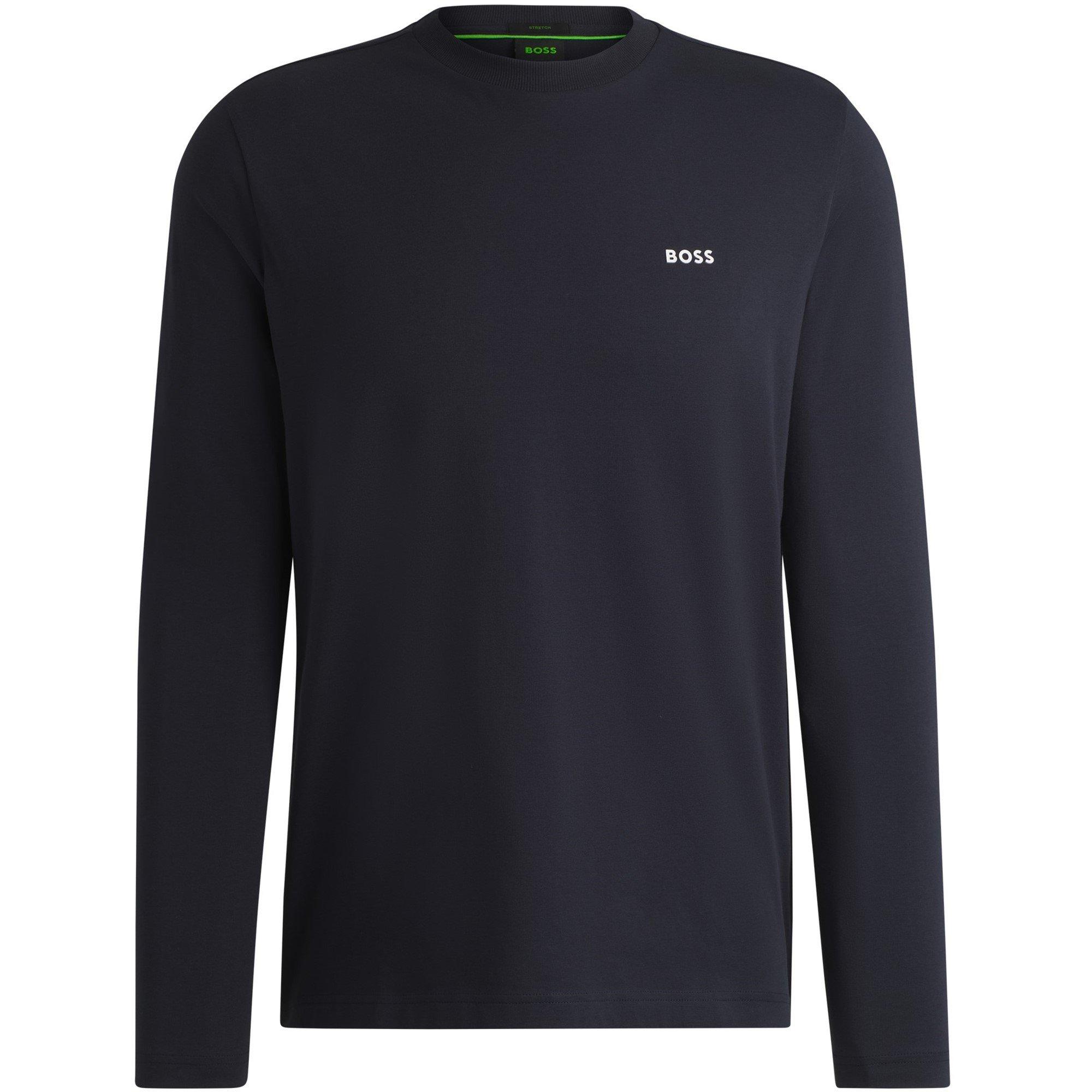 Boss Mens BOSS GREEN Long Sleeve T-Shirt with Iconic Logo Detail - Dark Blue 402 - S