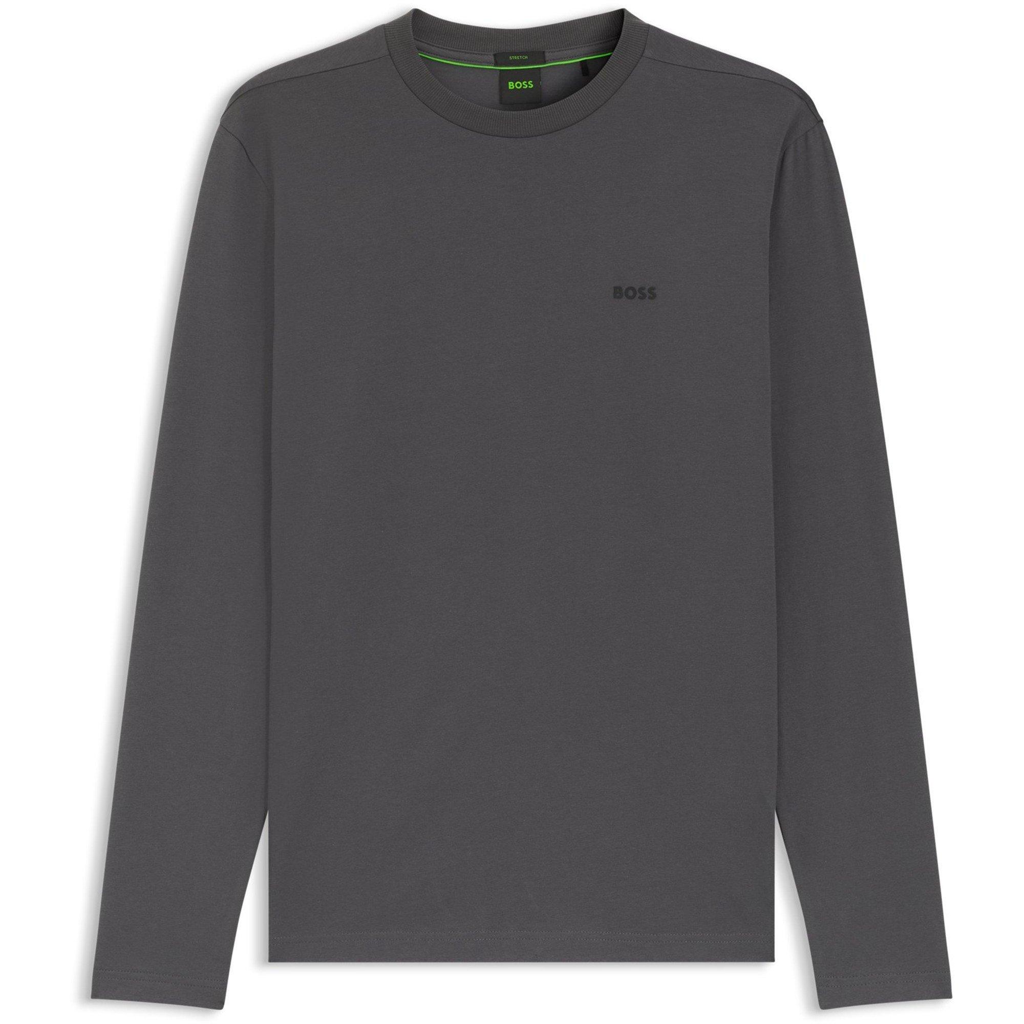 Mens BOSS GREEN Long Sleeve T-Shirt with Iconic Logo Detail