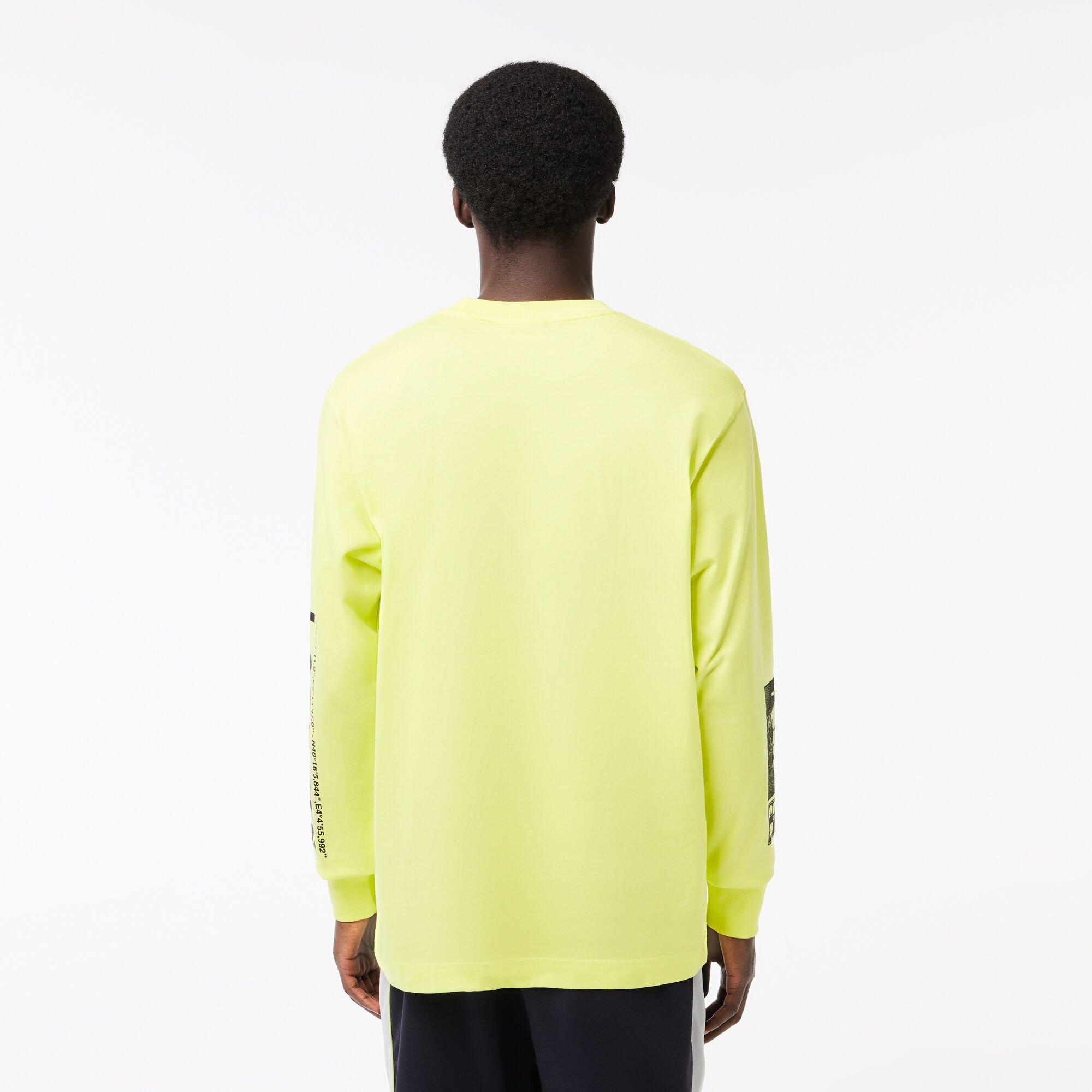 Limeira/Black - Lacoste - Men's Training Long-Sleeve T-Shirt - 3