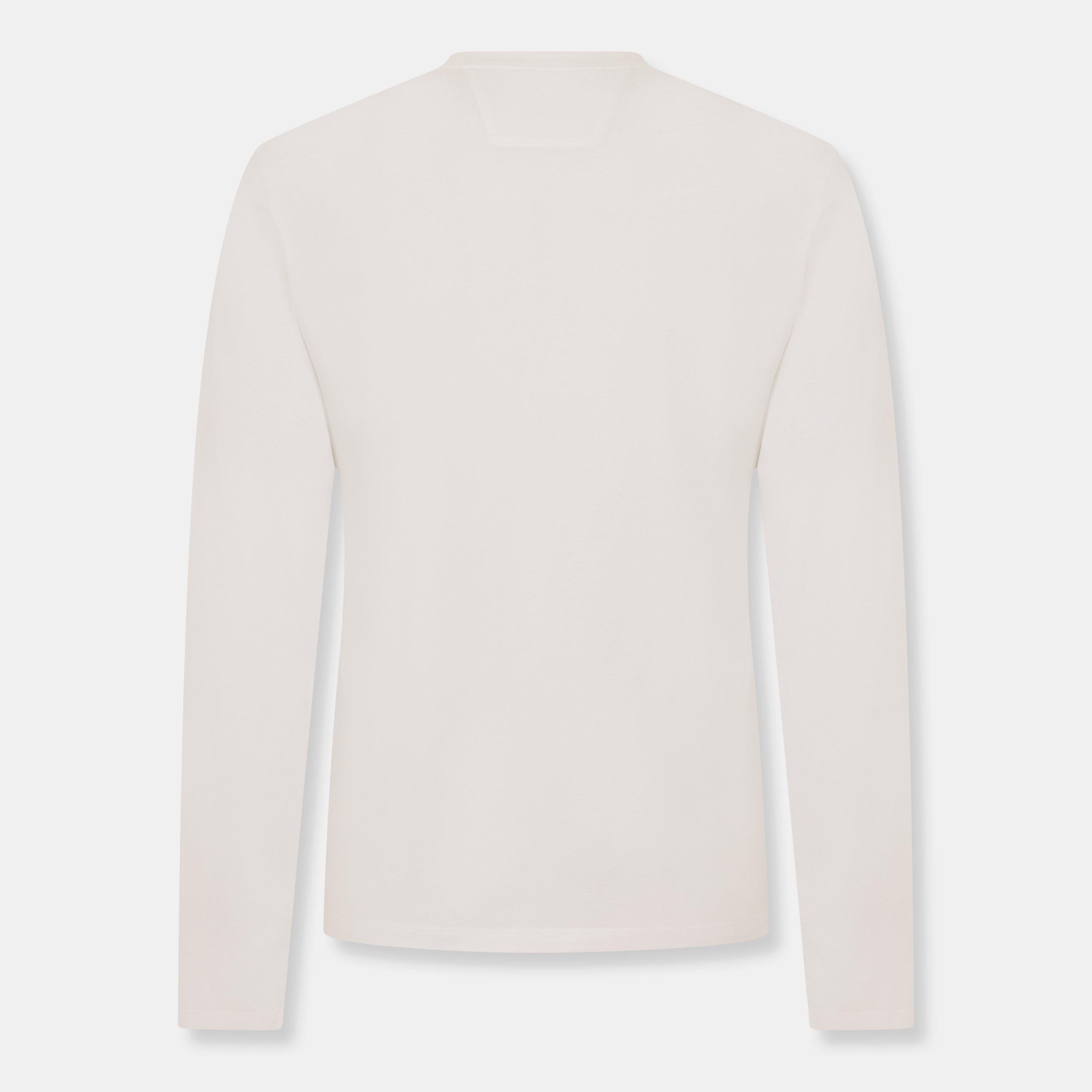 Gauze White 103 - CP Company - Men's 1 Logo Long Sleeve T-Shirt - 2
