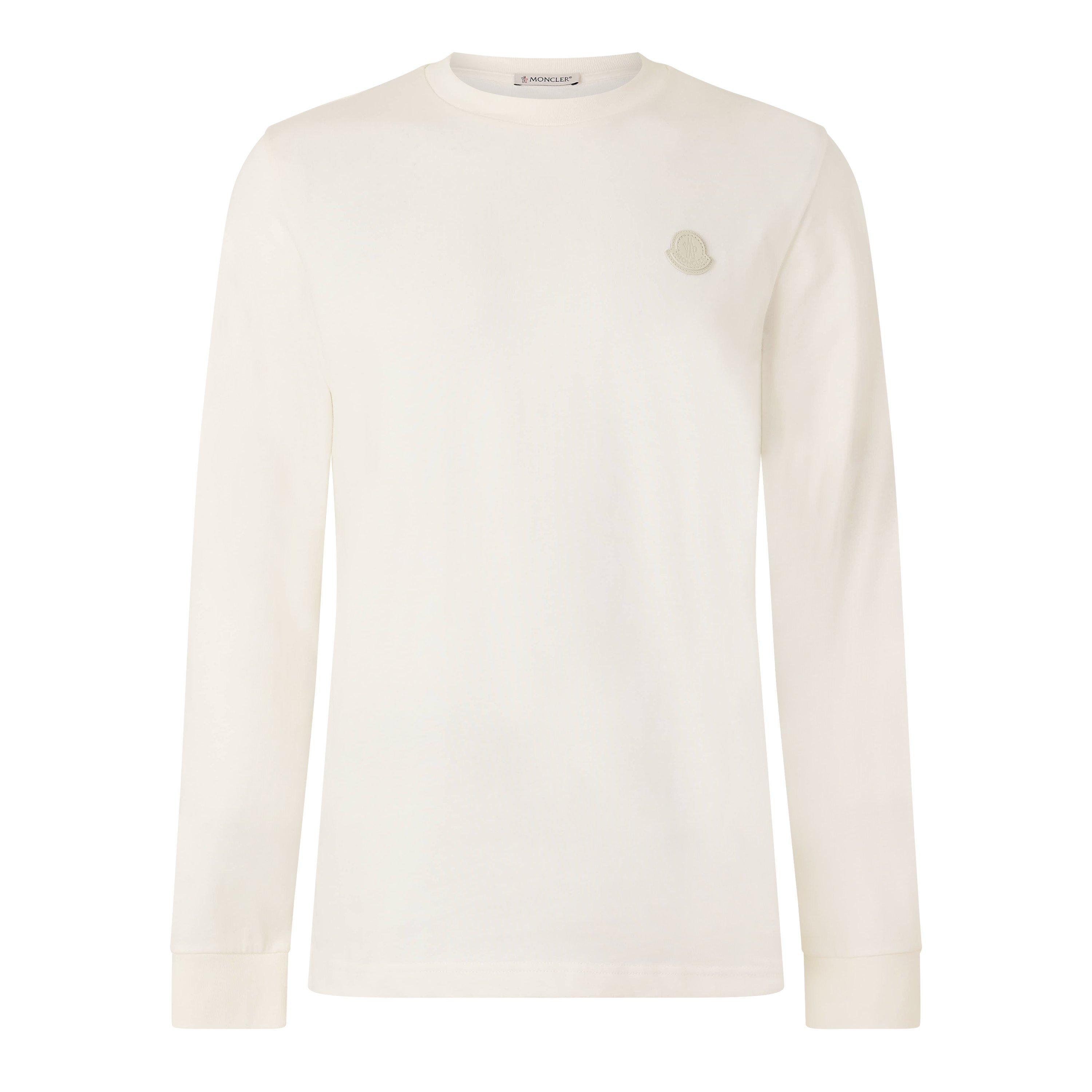 Moncler Men's Long Sleeve T-Shirt - White 034 - XL