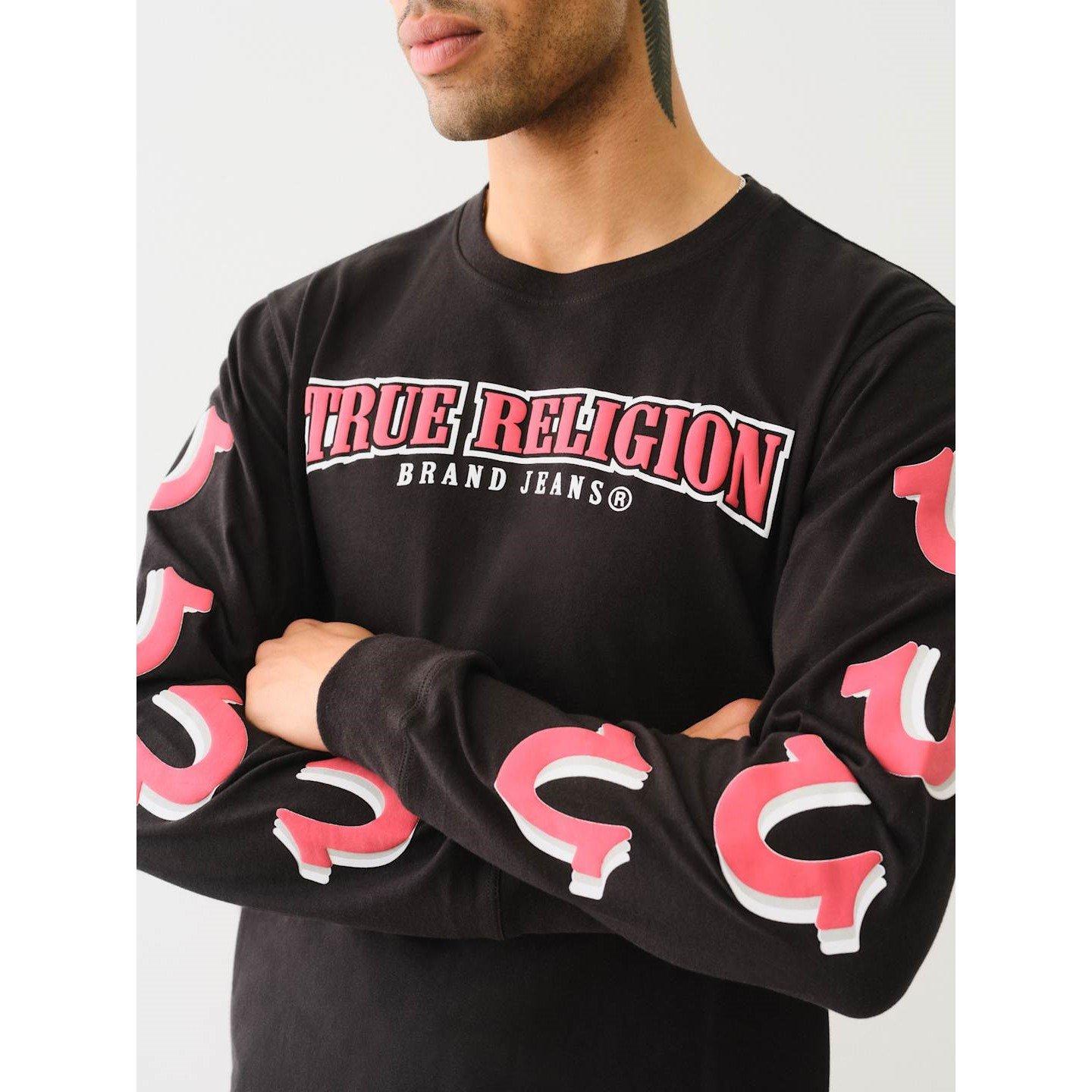 Jet Black - True Religion - Horseshoe Long Sleeve T-Shirt - 3