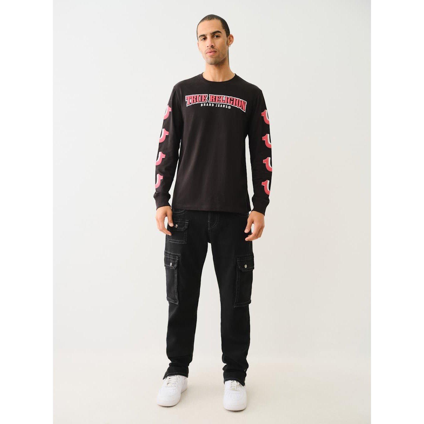 Jet Black - True Religion - Horseshoe Long Sleeve T-Shirt - 4