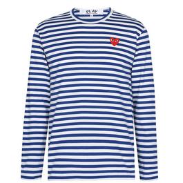 Comme des Garcons PLAY Single Heart Stripe T Shirt