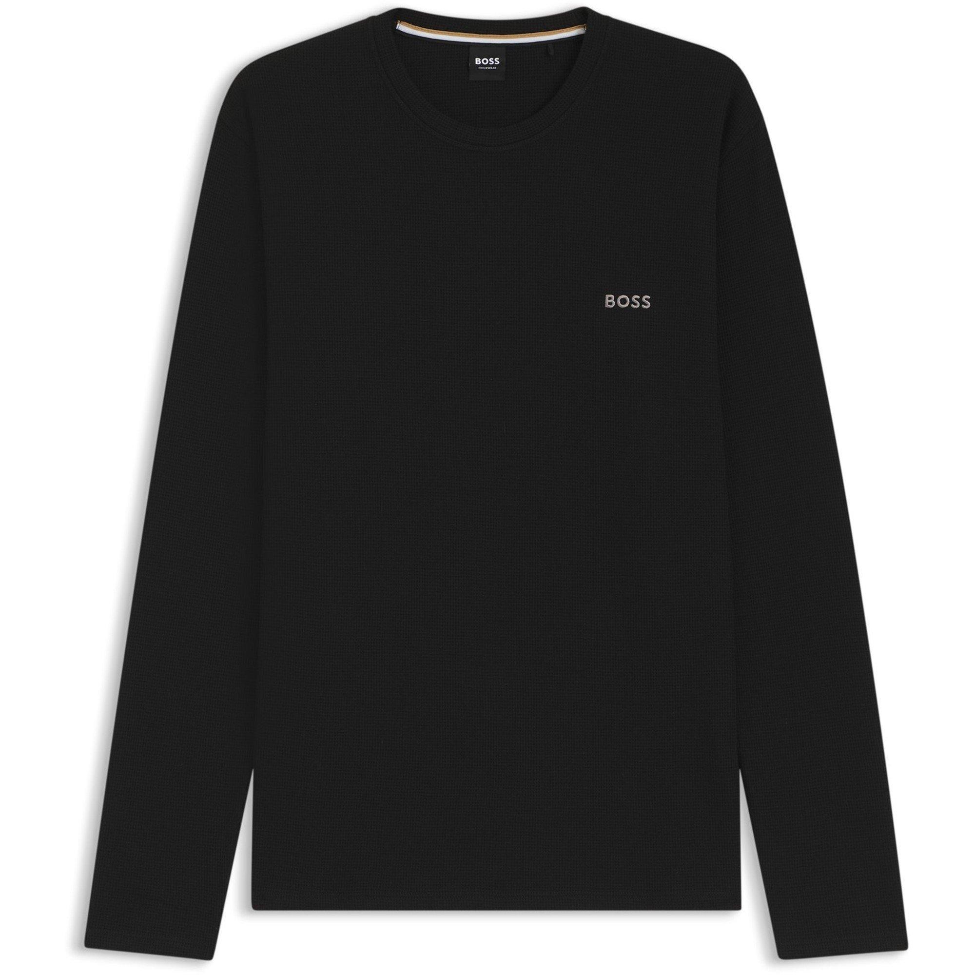 Black - Boss - Hugo Waffle Ls-Shirt 10269584 01 - 1