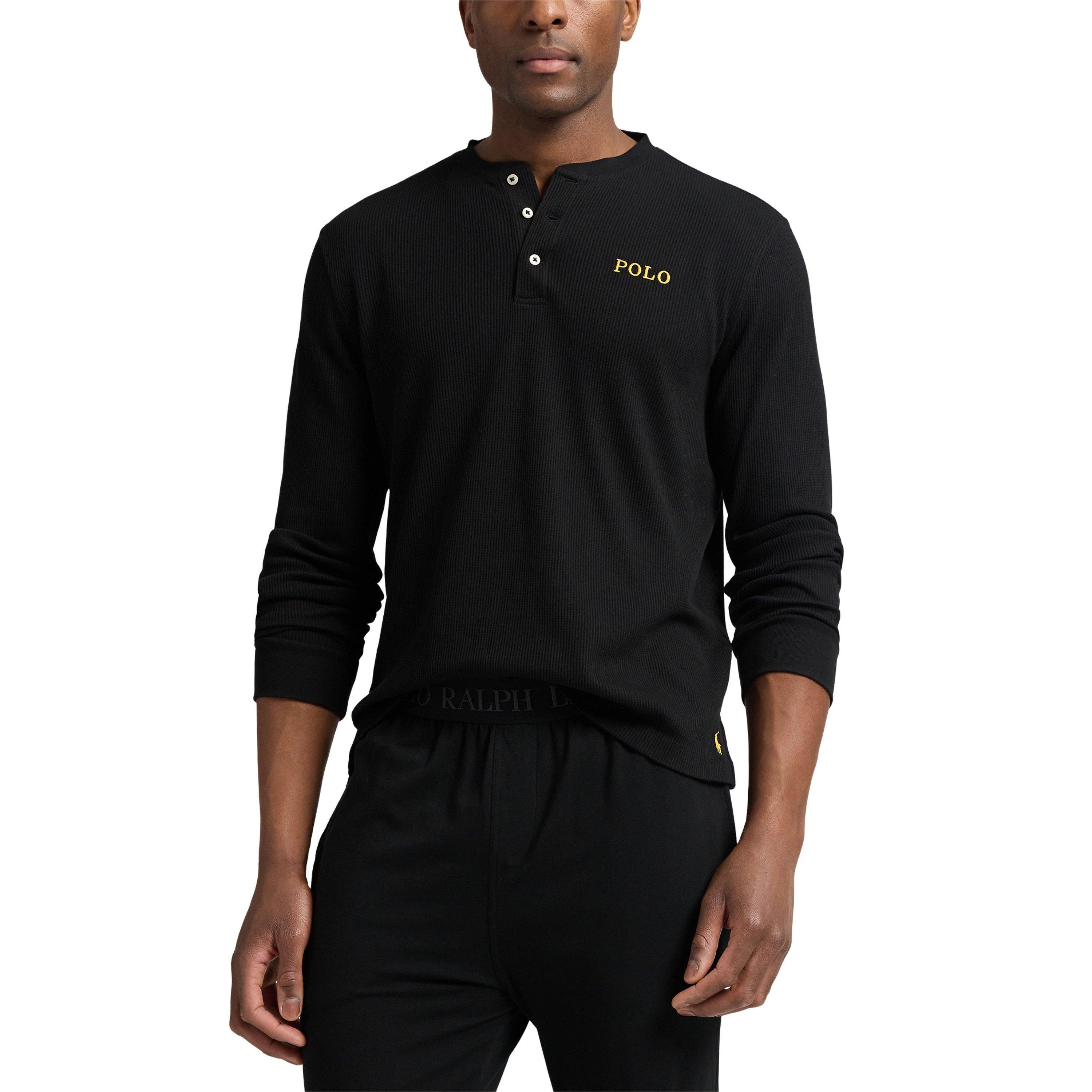 Polo Black - Polo Ralph Lauren - Men's Waffle Henley Long Sleeve T-Shirt - 2