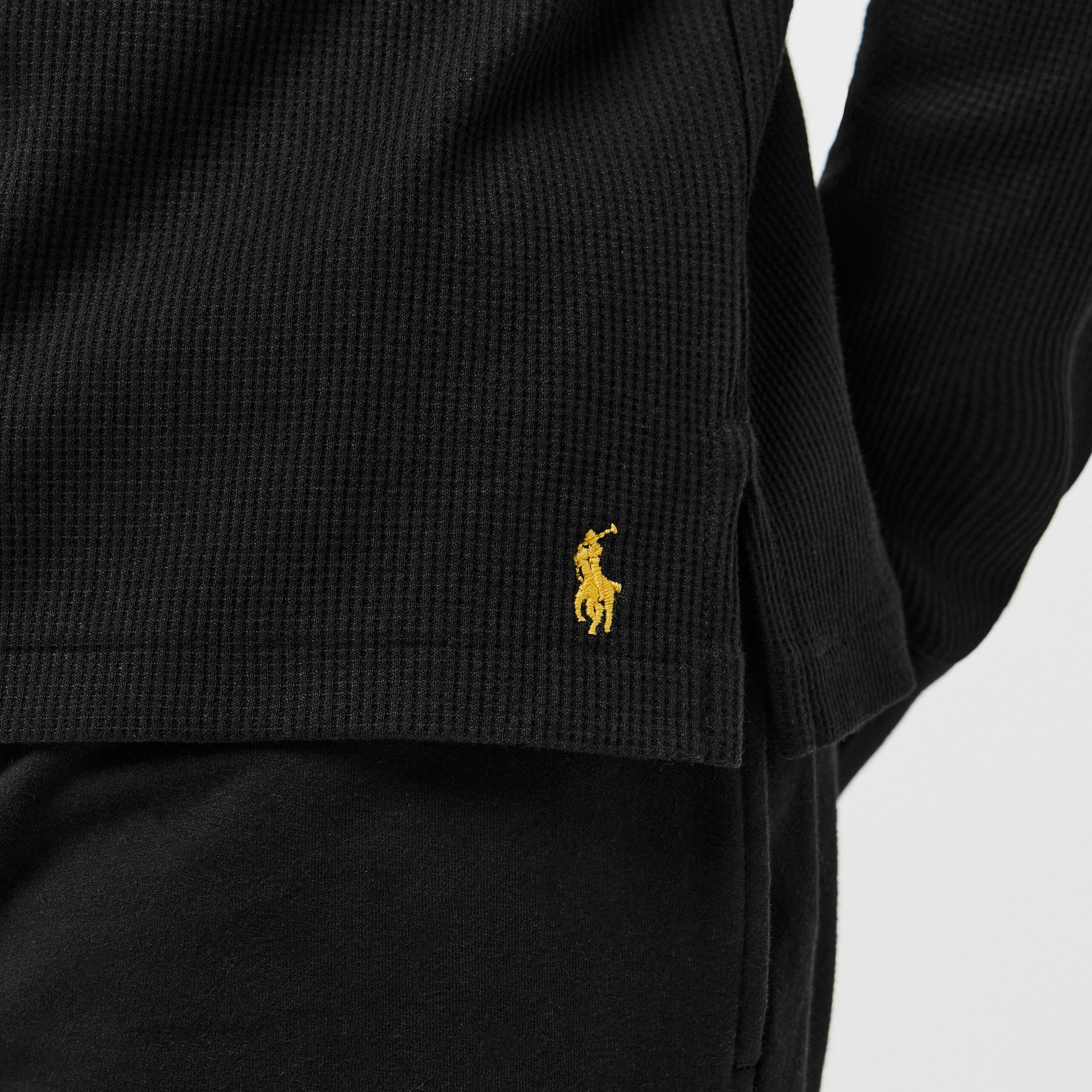 Polo Black - Polo Ralph Lauren - Men's Waffle Henley Long Sleeve T-Shirt - 4