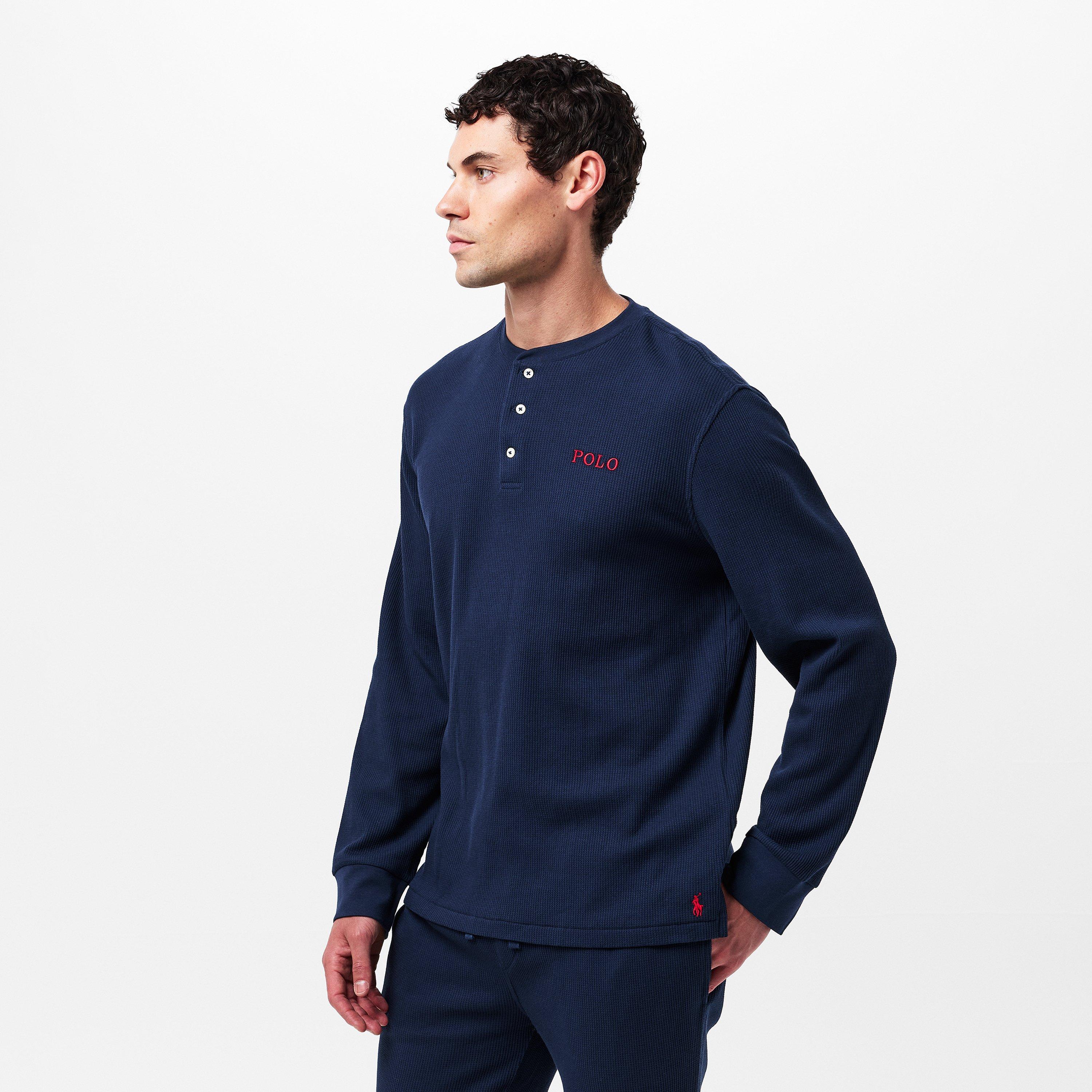 Cruise Navy - Polo Ralph Lauren - Men's Waffle Henley Long-Sleeve T-Shirt - 3