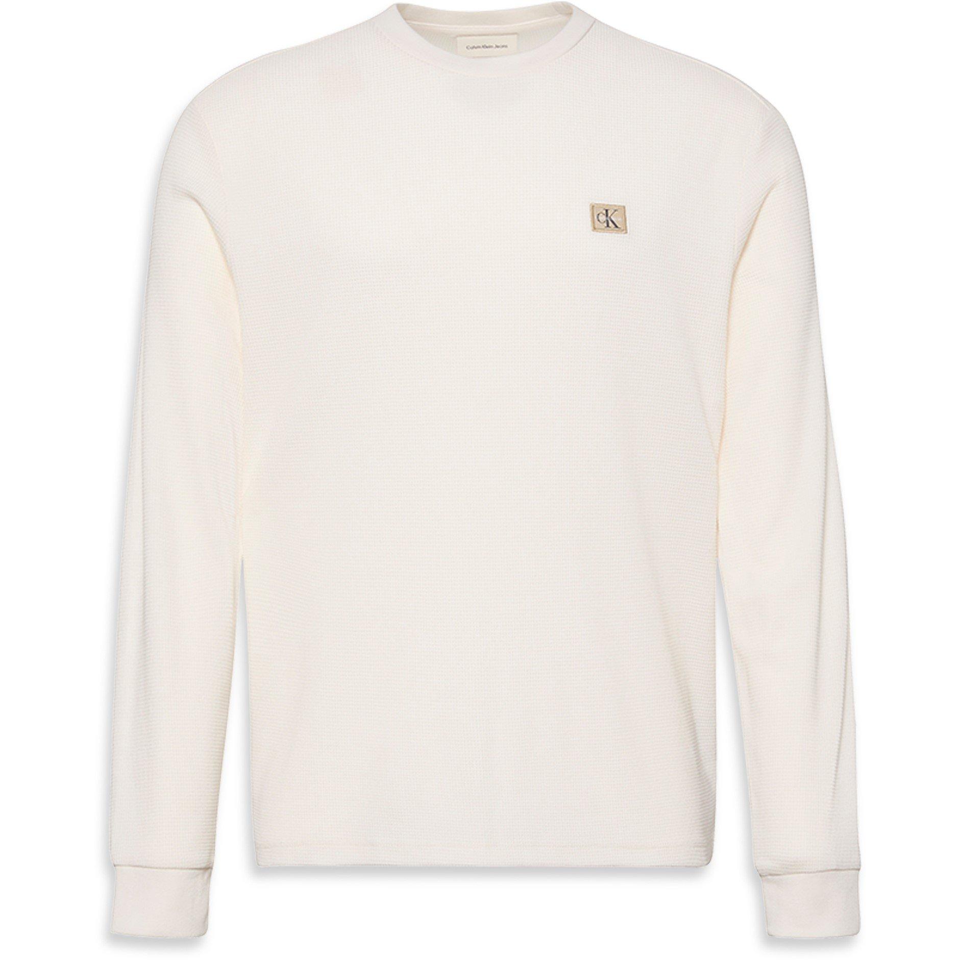 Calvin Klein Jeans Men's Ckj Waffle Long-Sleeve T-Shirt - Tofu Yas - L