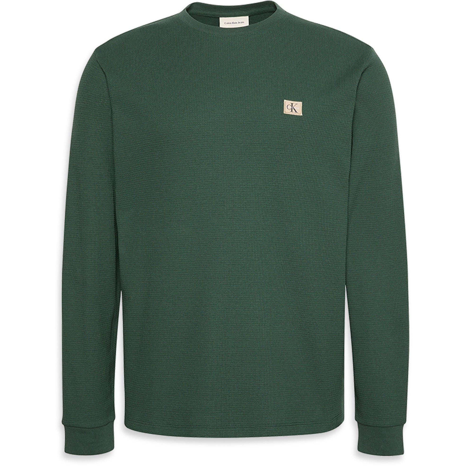 Calvin Klein Jeans Men's Ckj Waffle Long-Sleeve T-Shirt - Sycamore Llg - XL