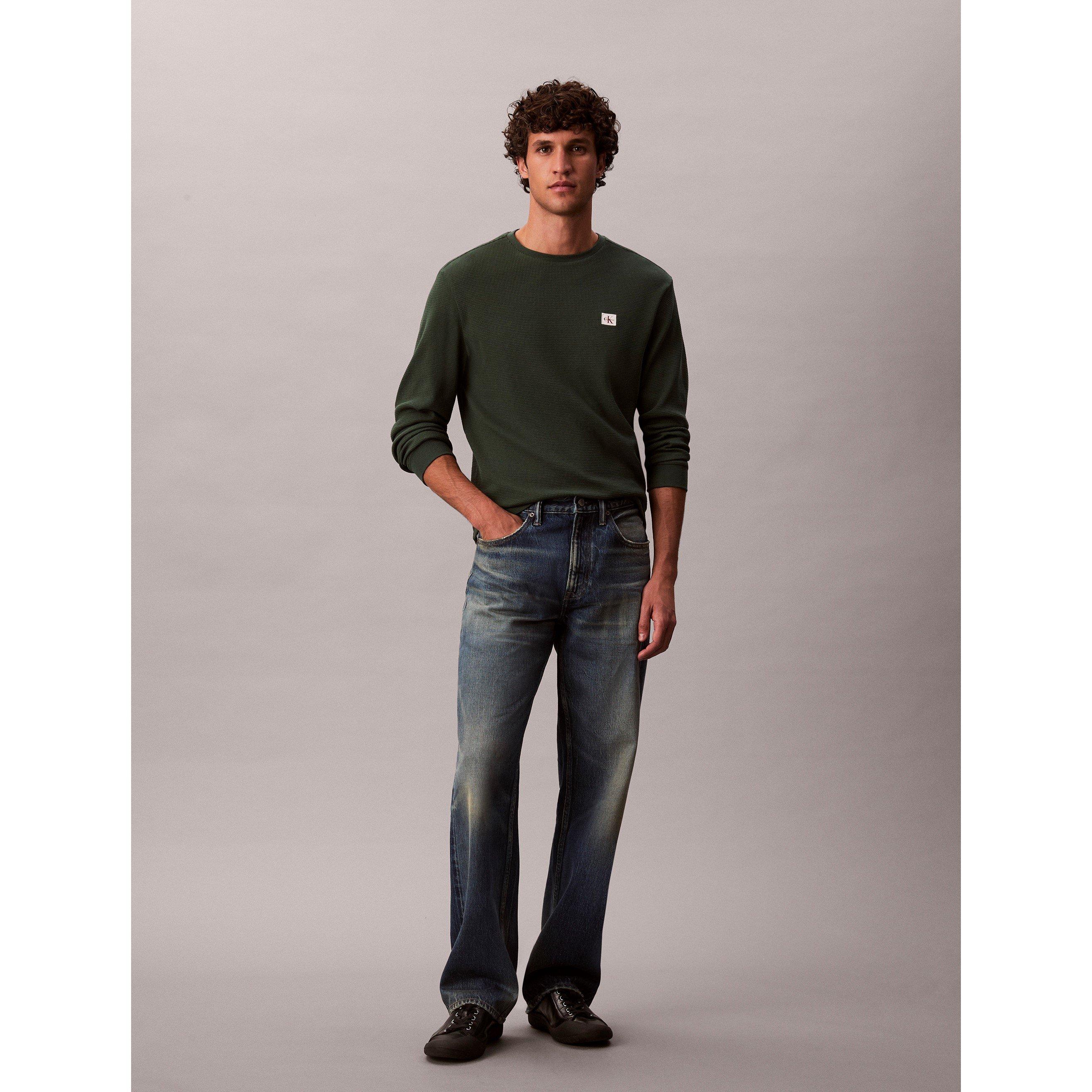 Calvin Klein Jeans Men's CKJ Waffle Long-Sleeve T-Shirt | FRASERS