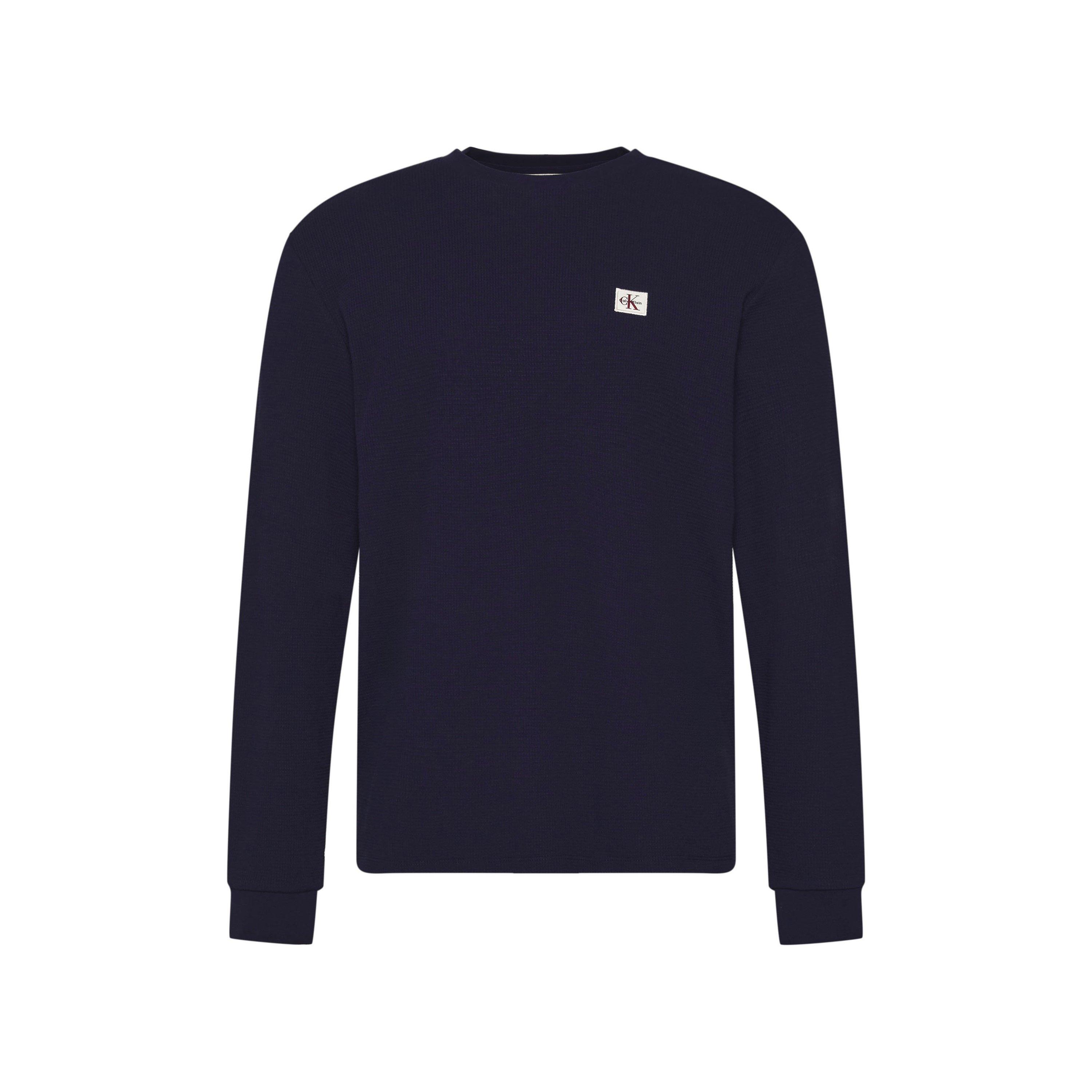 Calvin Klein Jeans Men's Ckj Waffle Long-Sleeve T-Shirt - Maritime Blue - L