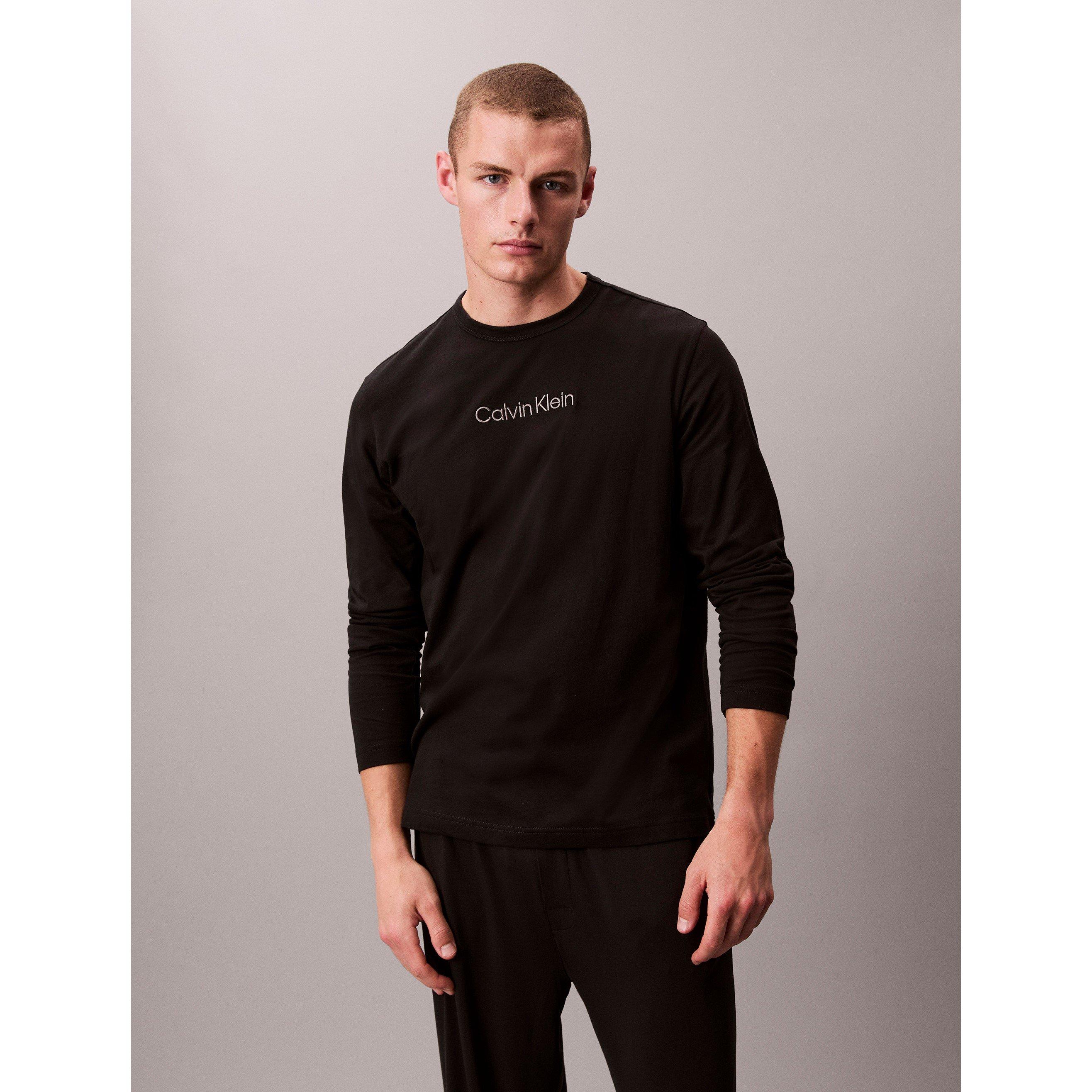 Nero - Calvin Klein - Men's Crew T Long Sleeve T-Shirt - 4