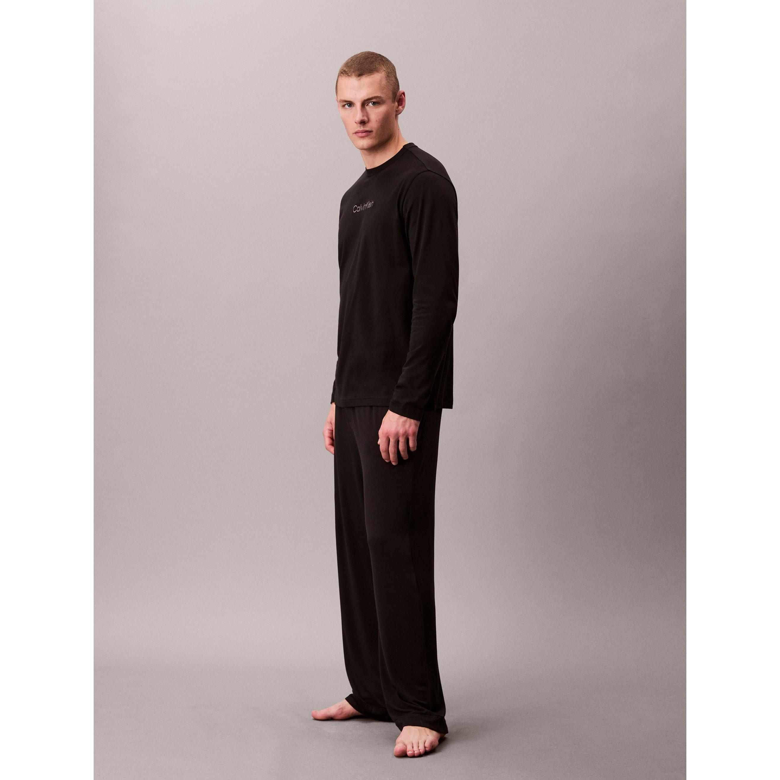 Nero - Calvin Klein - Men's Crew T Long Sleeve T-Shirt - 7