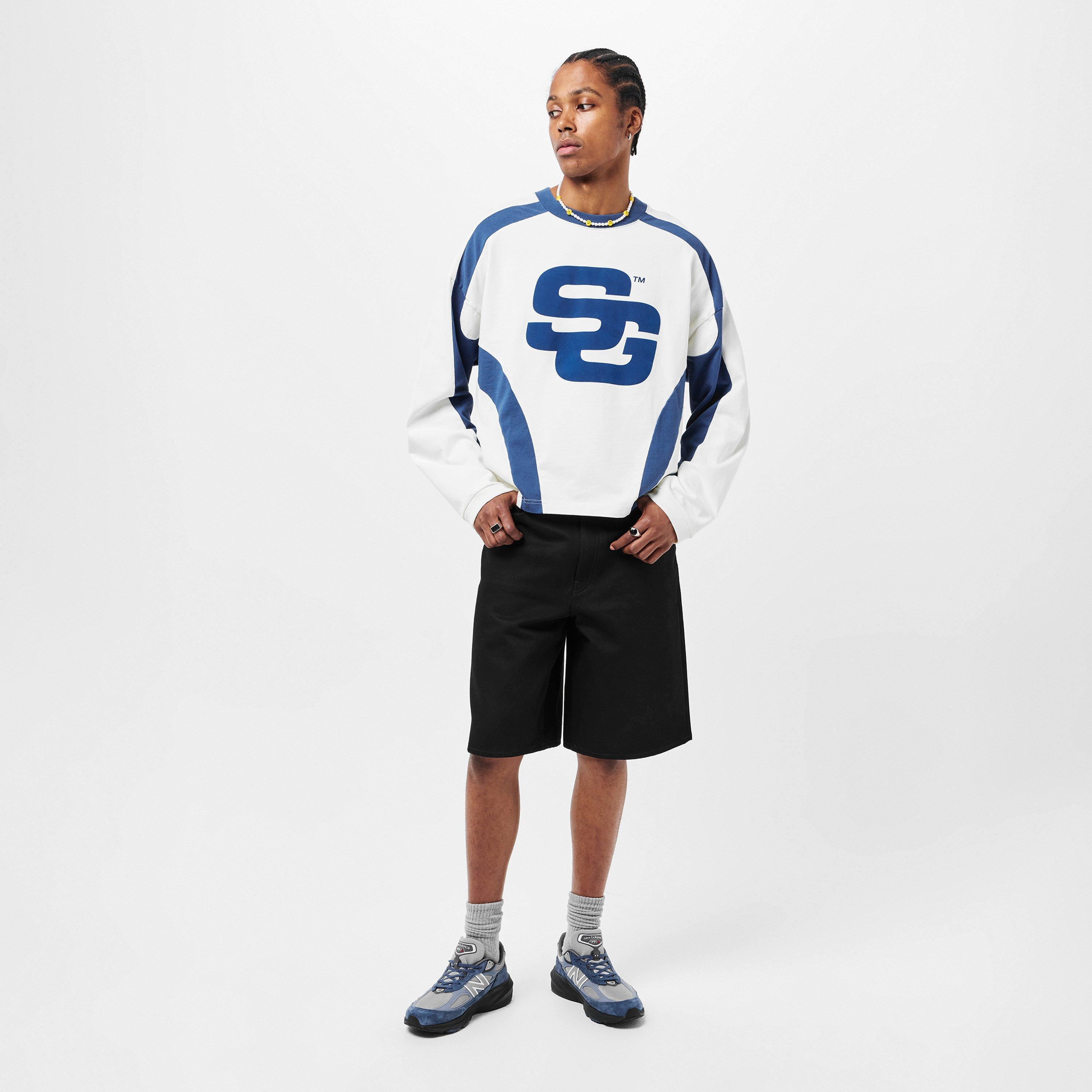 Cream/Navy - Summer Games - Men's Long-Sleeve T-Shirt - 6