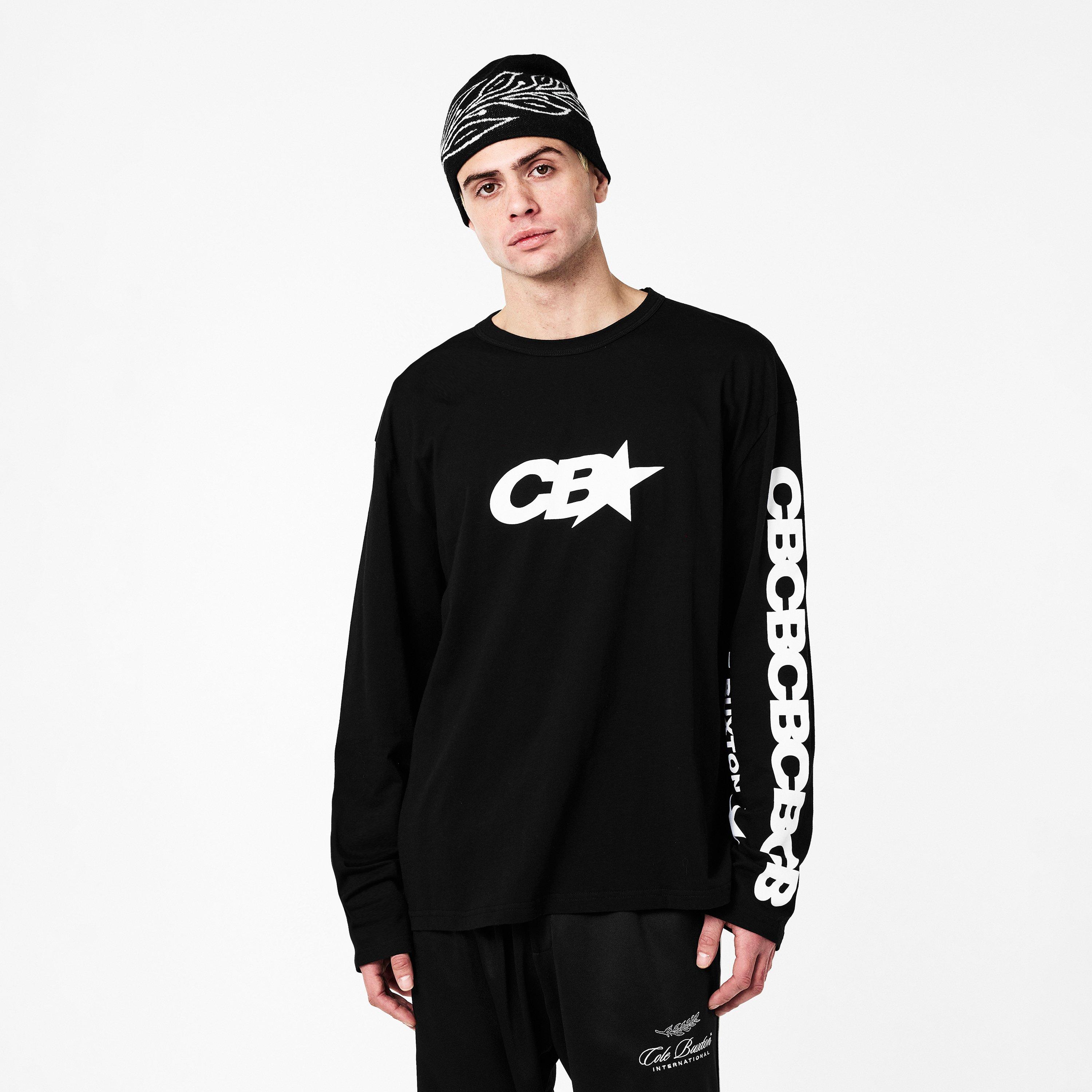 Black - Cole Buxton - Men's Star Long Sleeve T-Shirt - 3