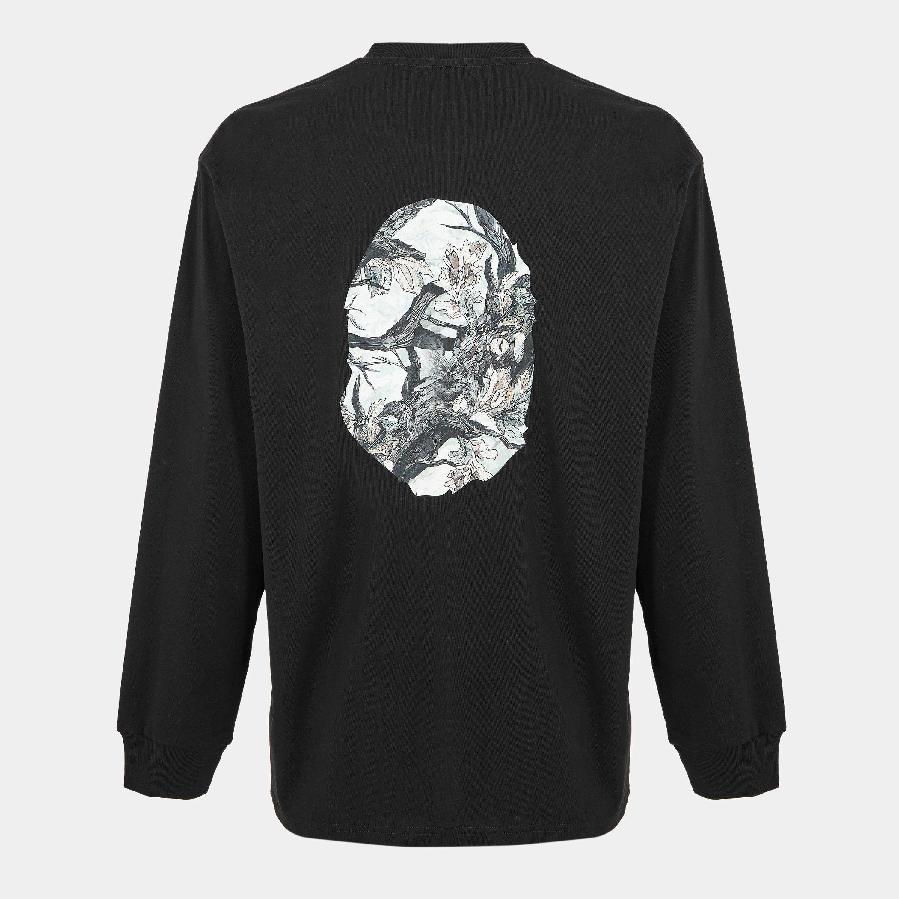Black - A Bathing Ape - Men's Tree Edge Long Sleeve T-Shirt - 2