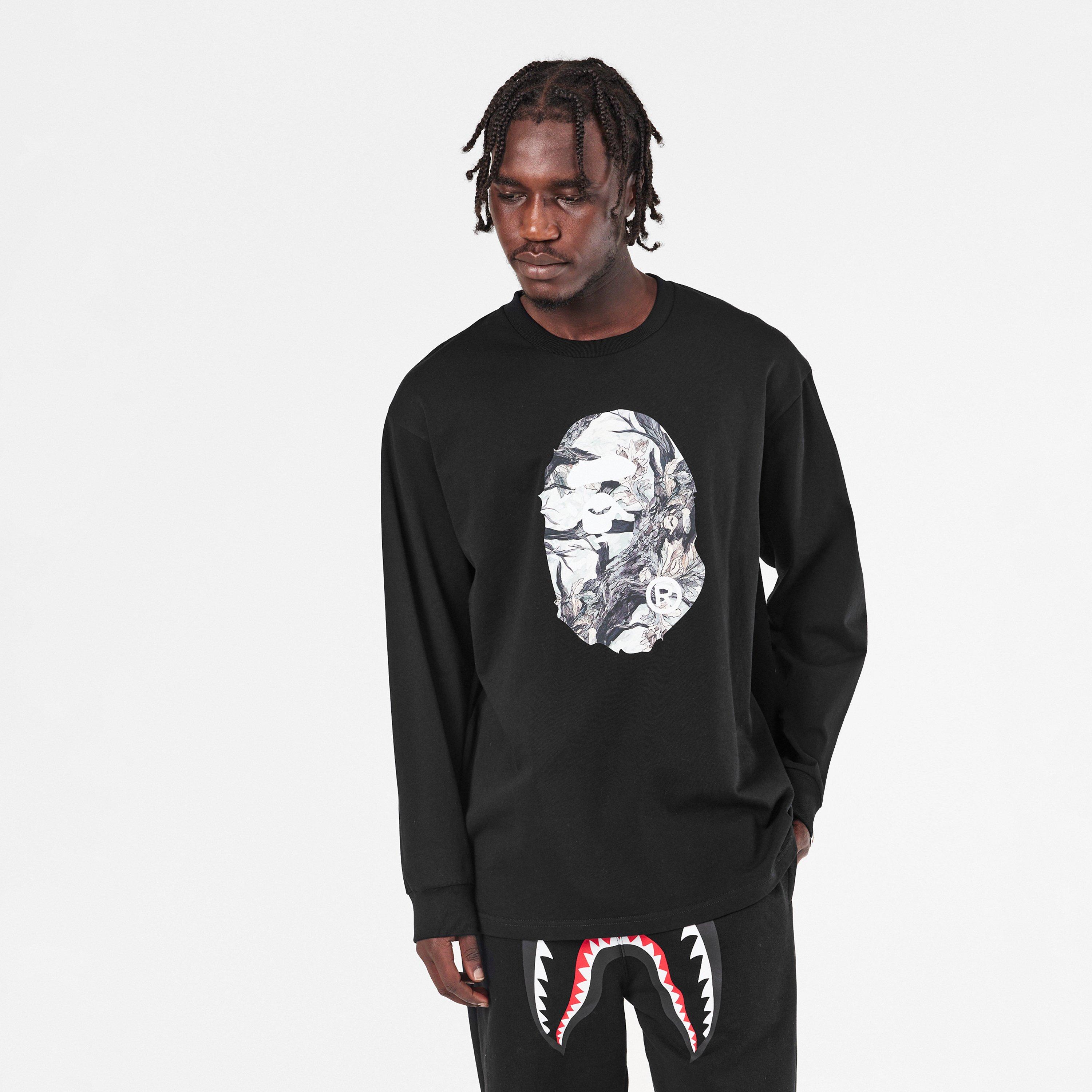 Black - A Bathing Ape - Men's Tree Edge Long Sleeve T-Shirt - 3