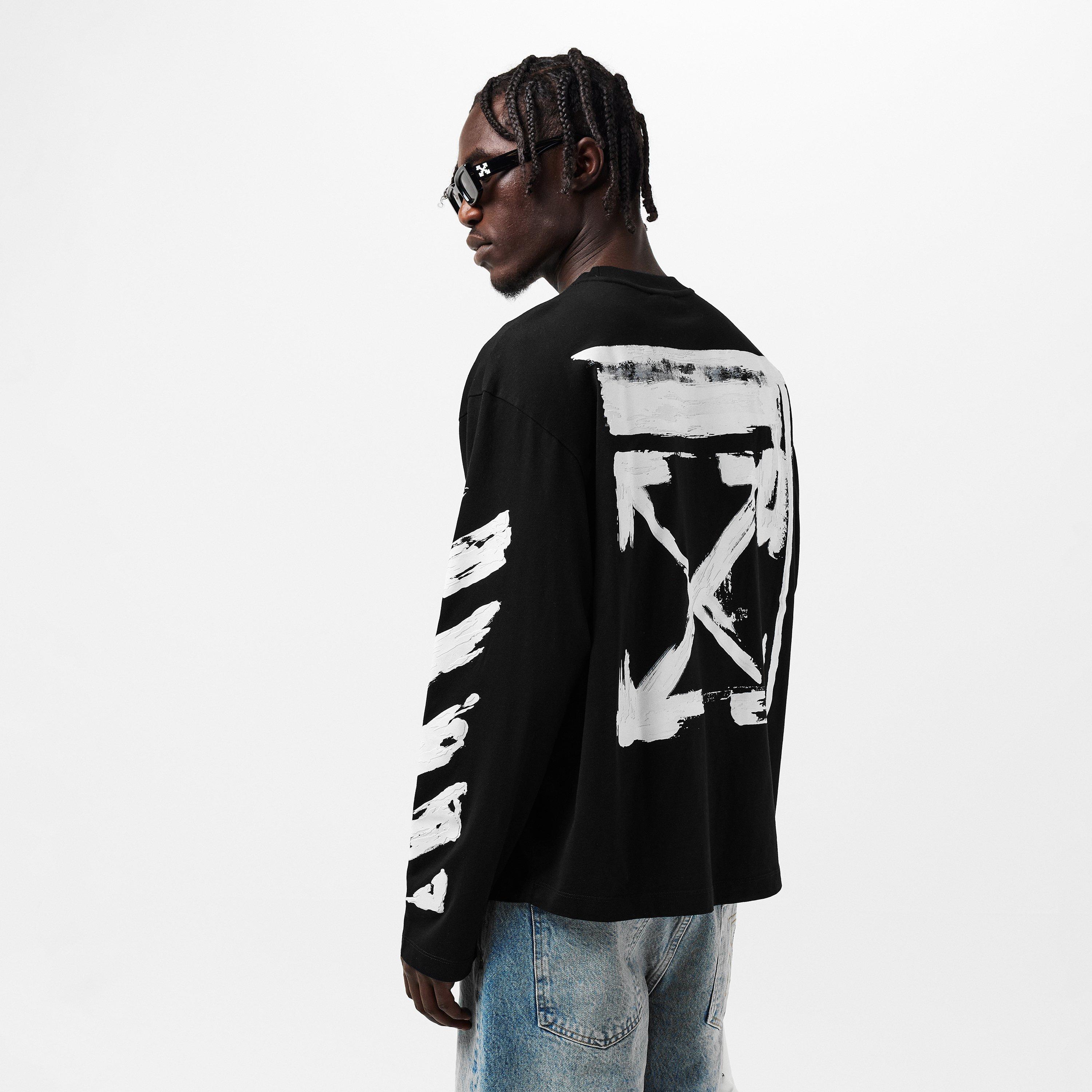Off White Men's Skate Long Sleeve Relaxed Fit T-Shirt | Cruise Fashion