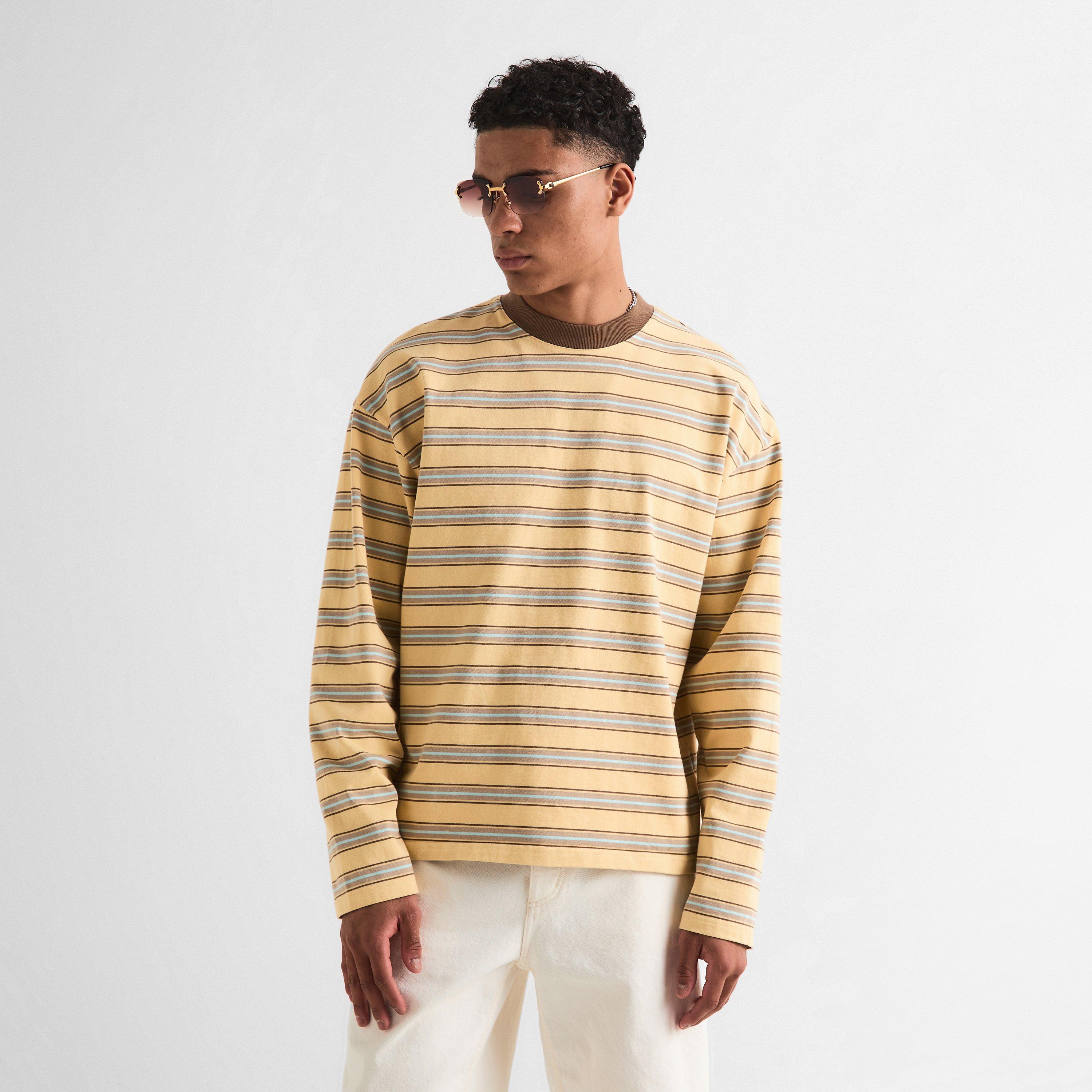 Yellow - Summit - Men's LS Stripe Long Sleeve T-Shirt - 3