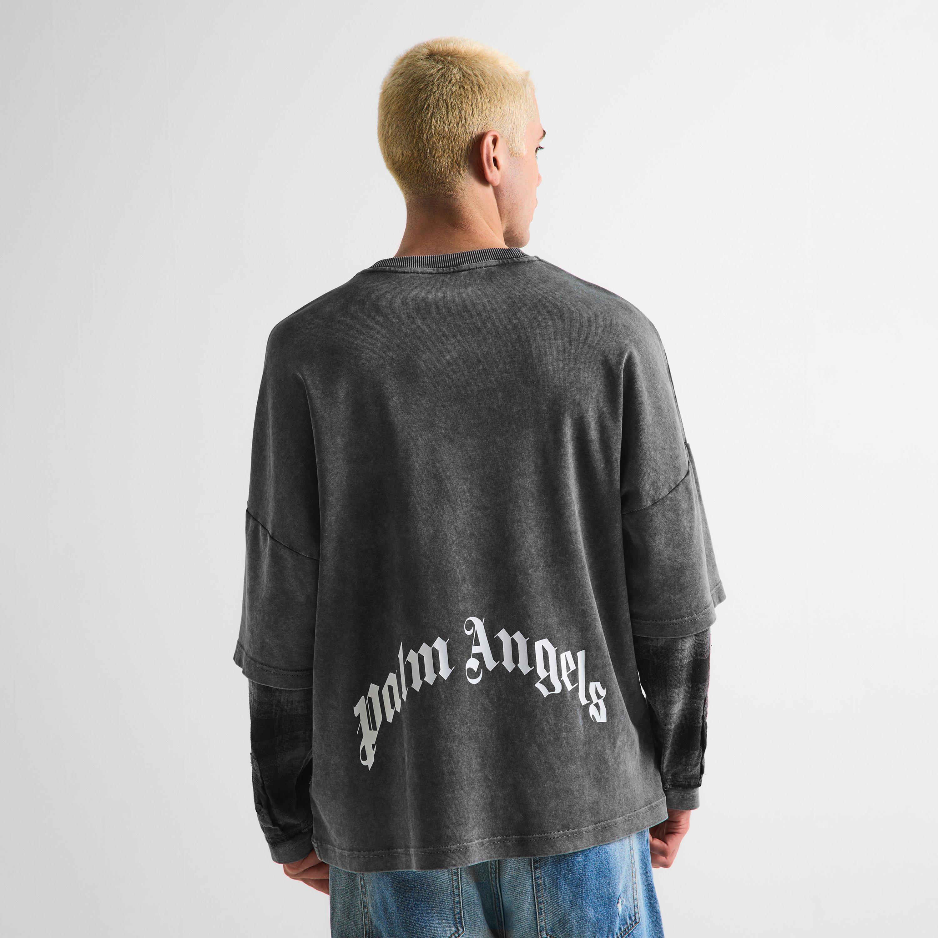Charcoal - Palm Angels - Men's Long Sleeve T-Shirt - 4