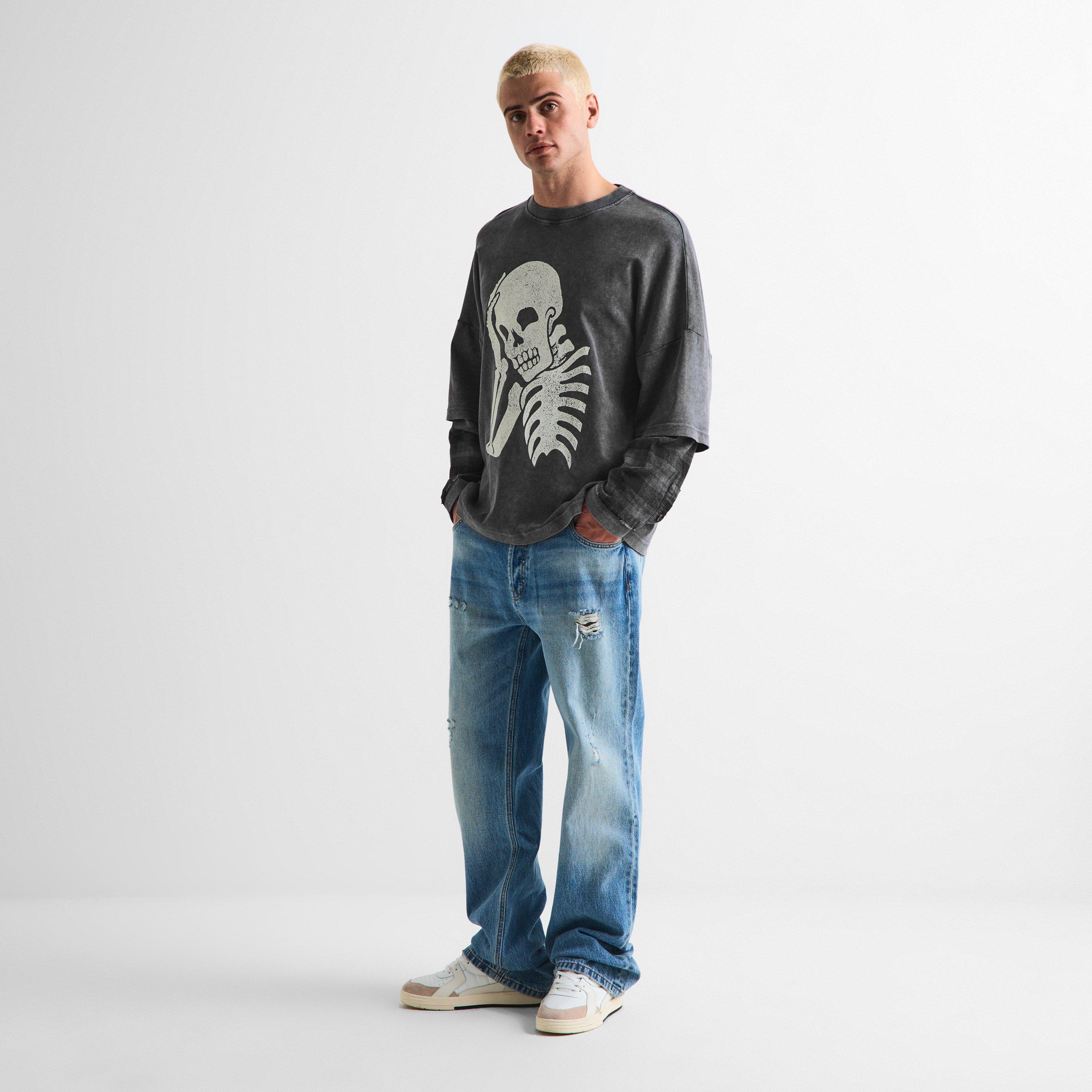 Charcoal - Palm Angels - Men's Long Sleeve T-Shirt - 6