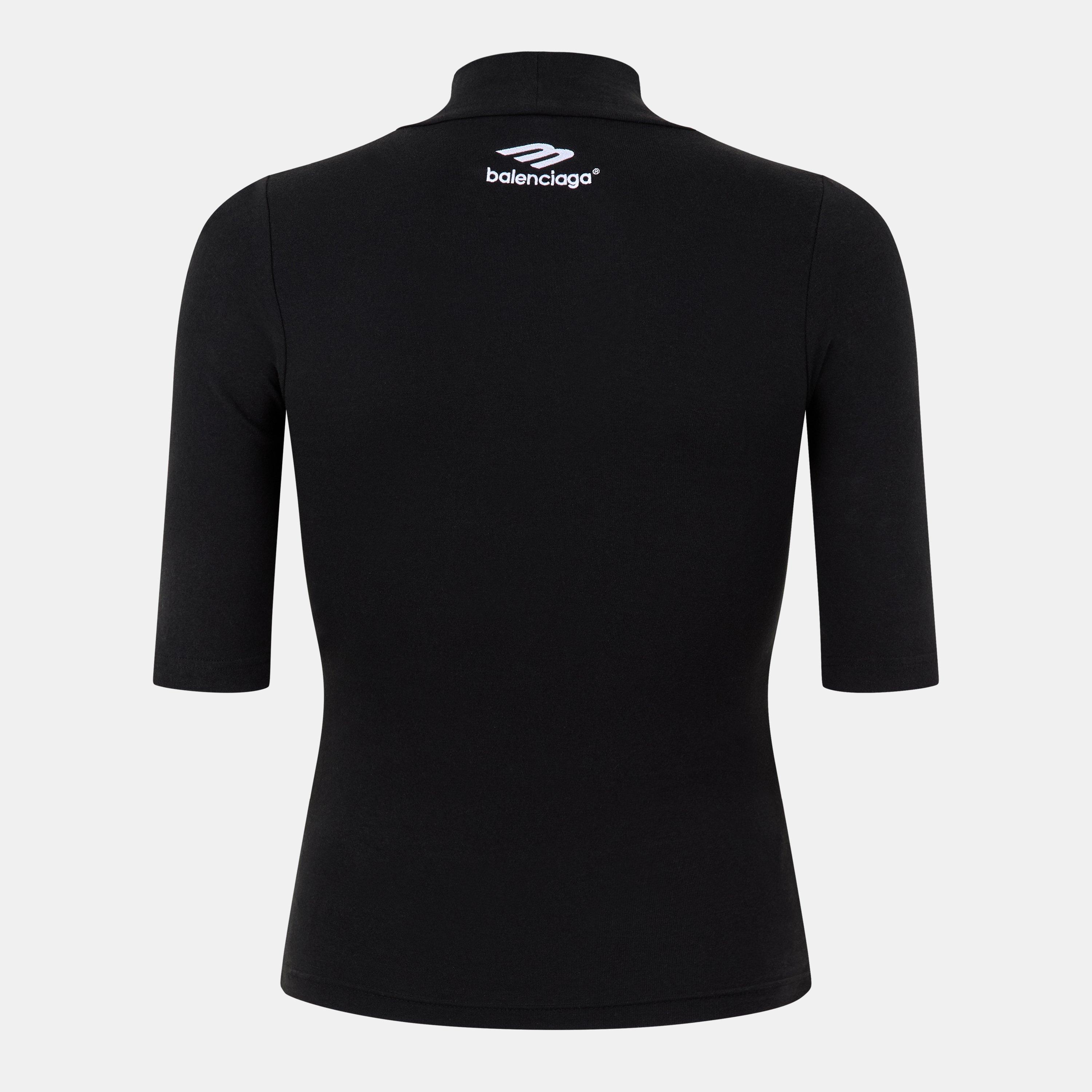 Black/White - Balenciaga - Men's Long-Sleeve T-Shirt - 2