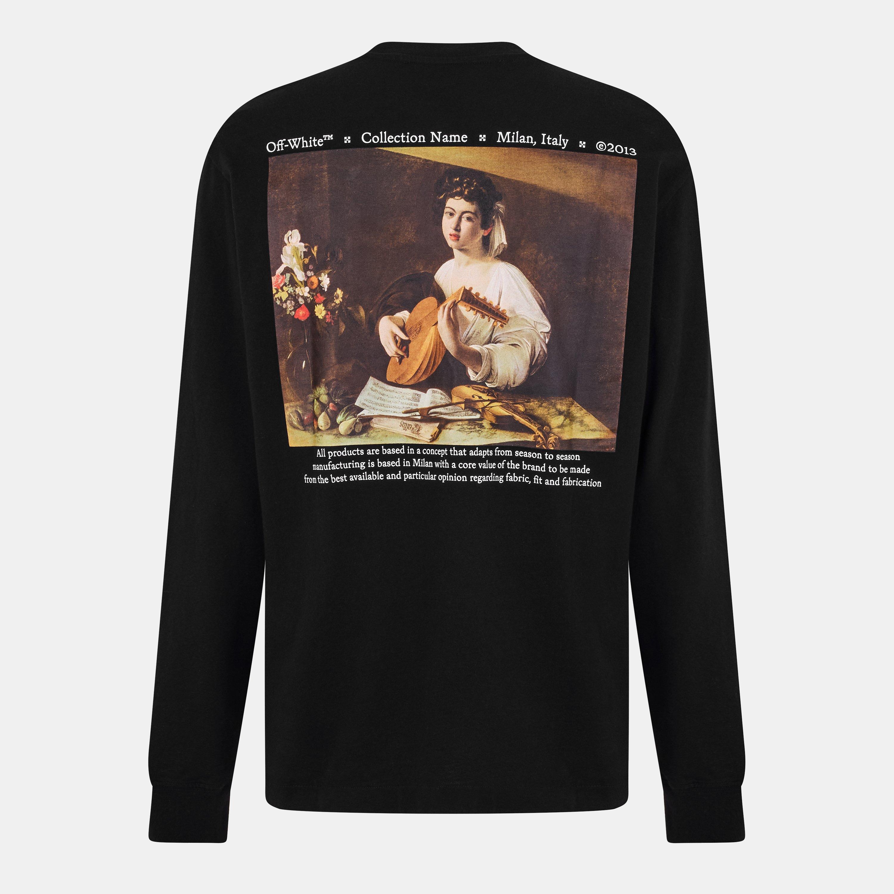 Black/White - Off White - Men's Long-Sleeve T-Shirt - 2