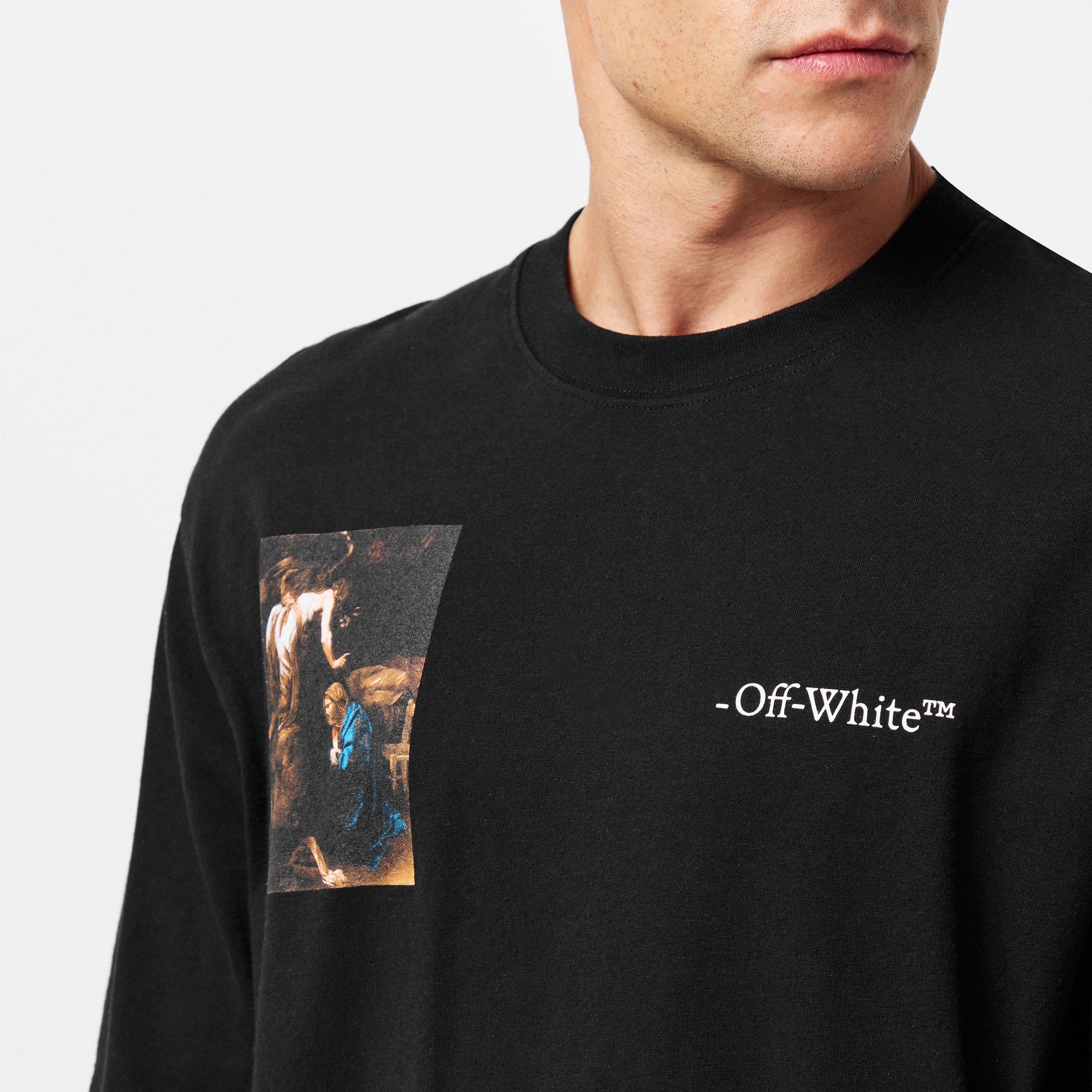 Black/White - Off White - Men's Long-Sleeve T-Shirt - 5