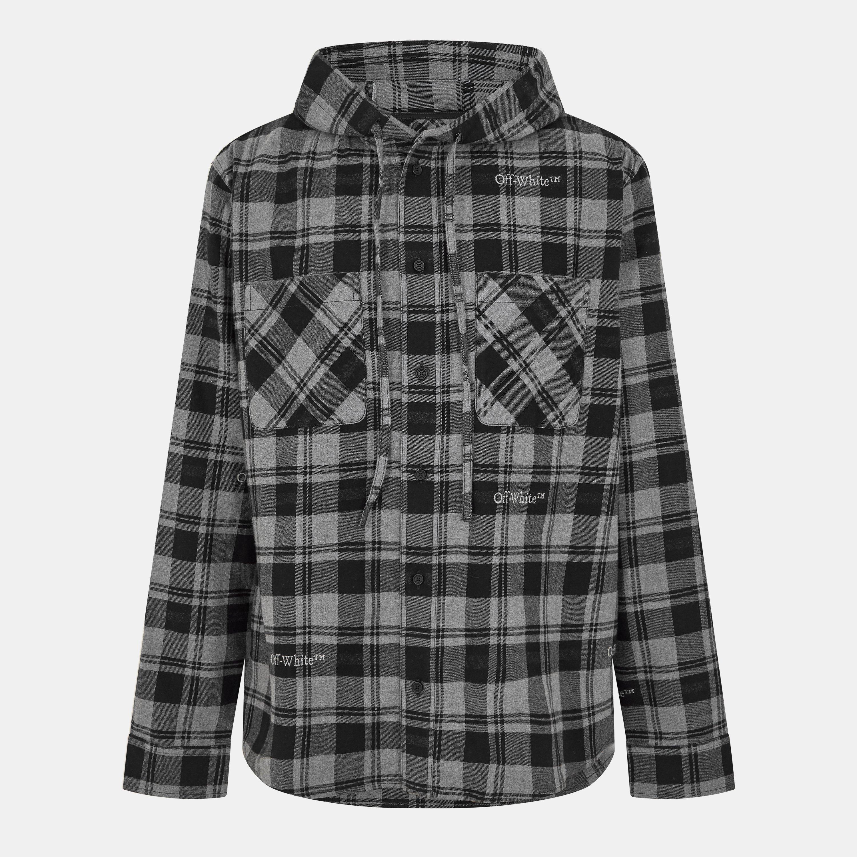 Grey/Black - Off White - Men's Long-Sleeve T-Shirt - 1