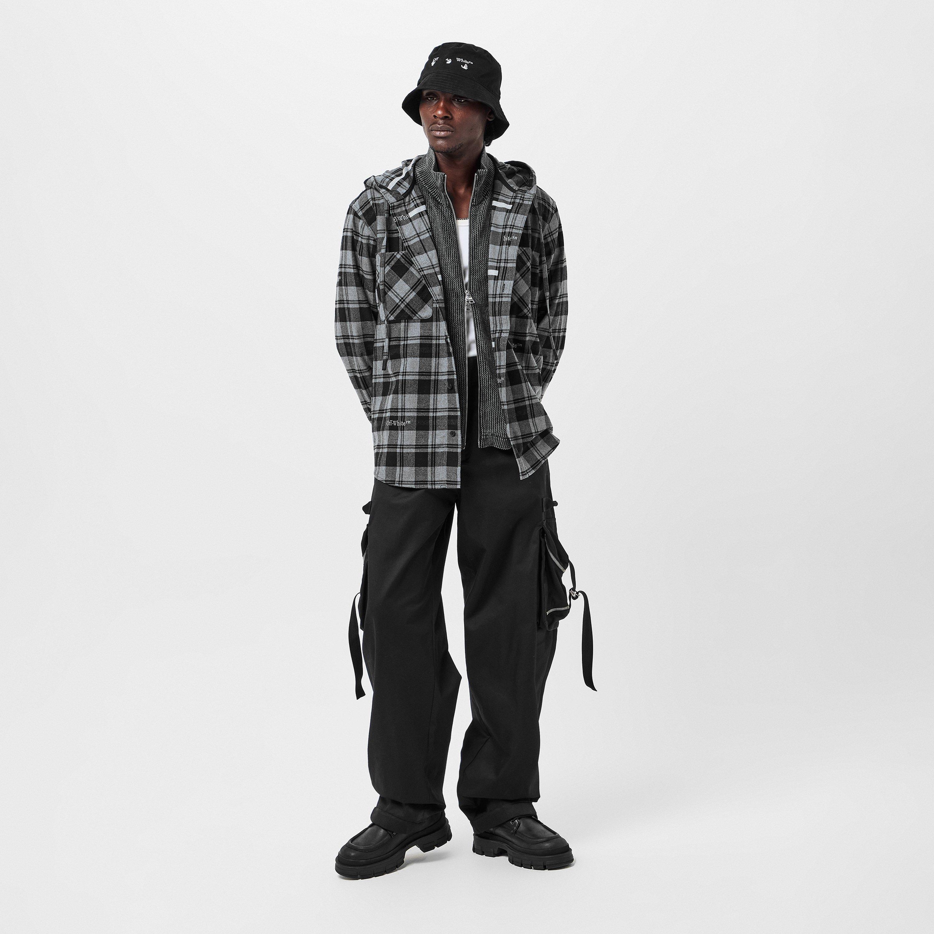 Grey/Black - Off White - Men's Long-Sleeve T-Shirt - 6