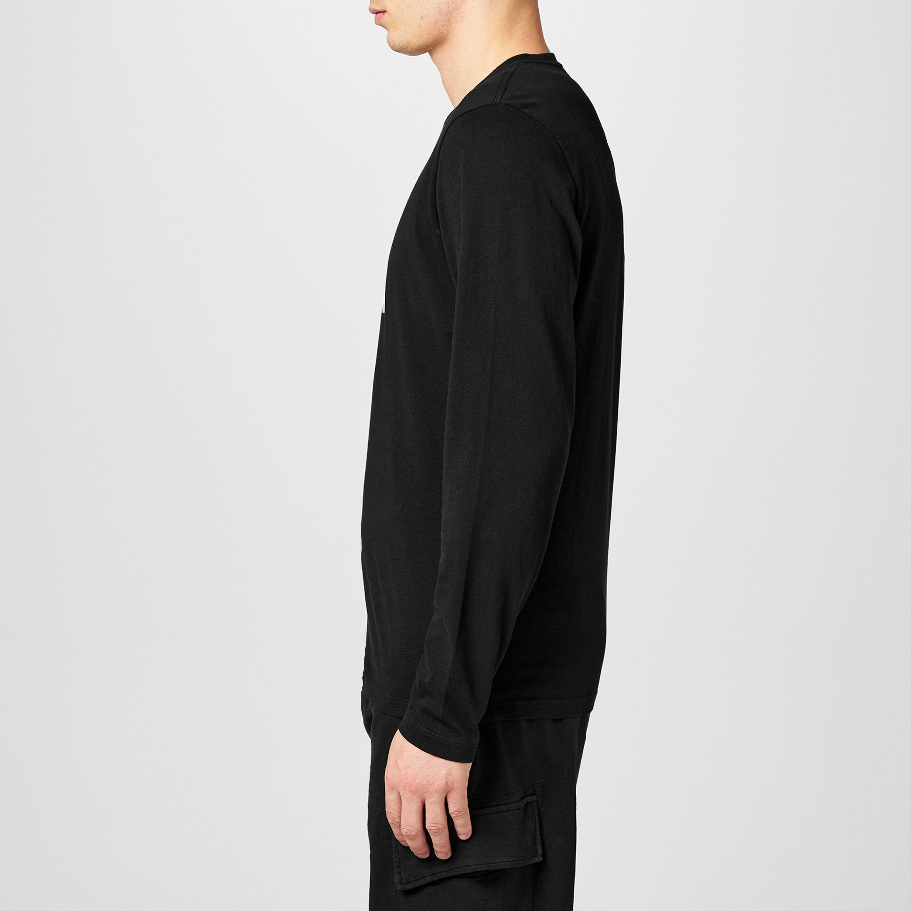Black 999 - CP Company - Men's Cotton Long Sleeve Crew Neck T-Shirt - 5