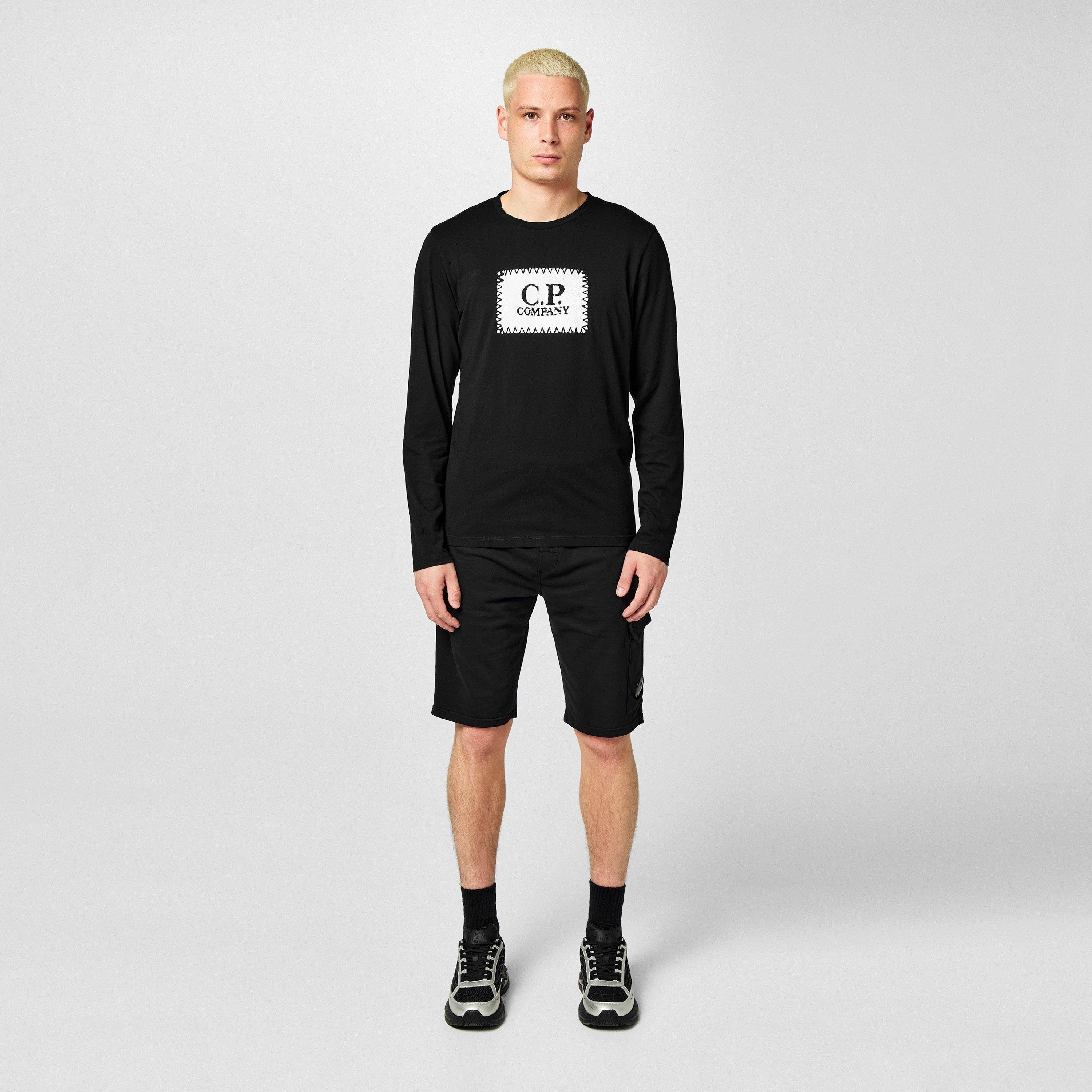 Black 999 - CP Company - Men's Cotton Long Sleeve Crew Neck T-Shirt - 6