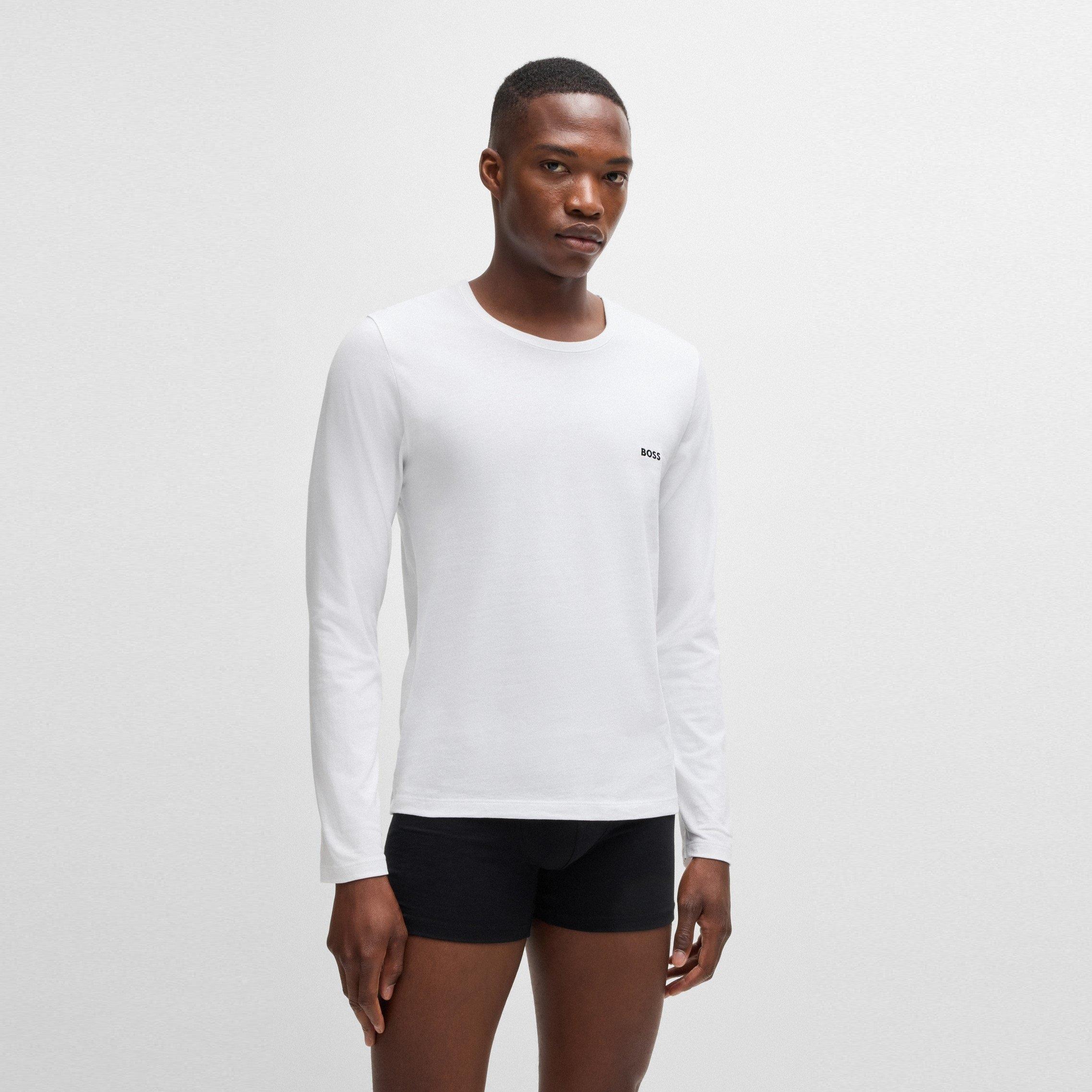 Wht/Nvy/Blk 990 - Boss - Long Sleeved Logo T-Shirt 3-Pack - 4