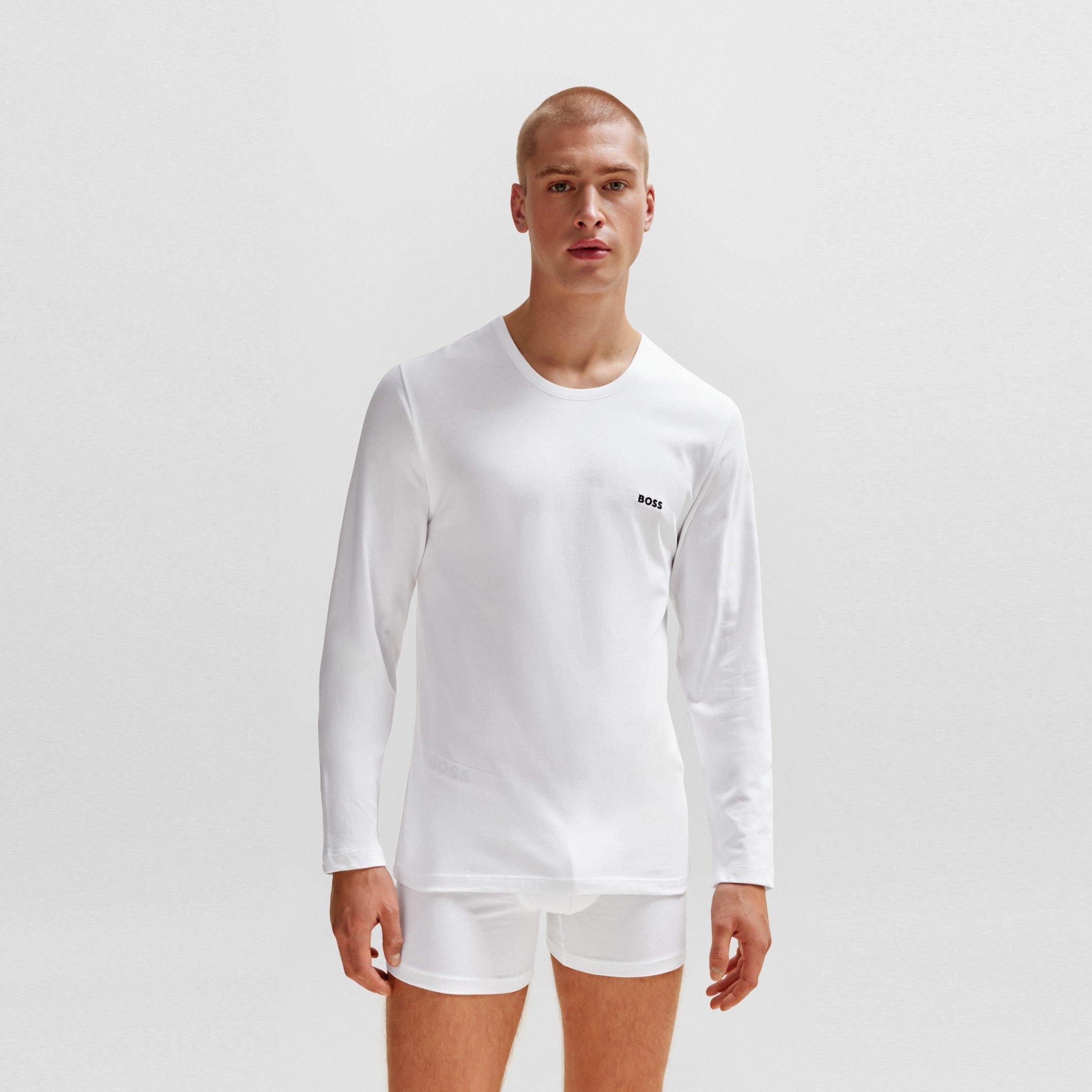 Wht/Nvy/Blk 990 - Boss - Long Sleeved Logo T-Shirt 3-Pack - 6