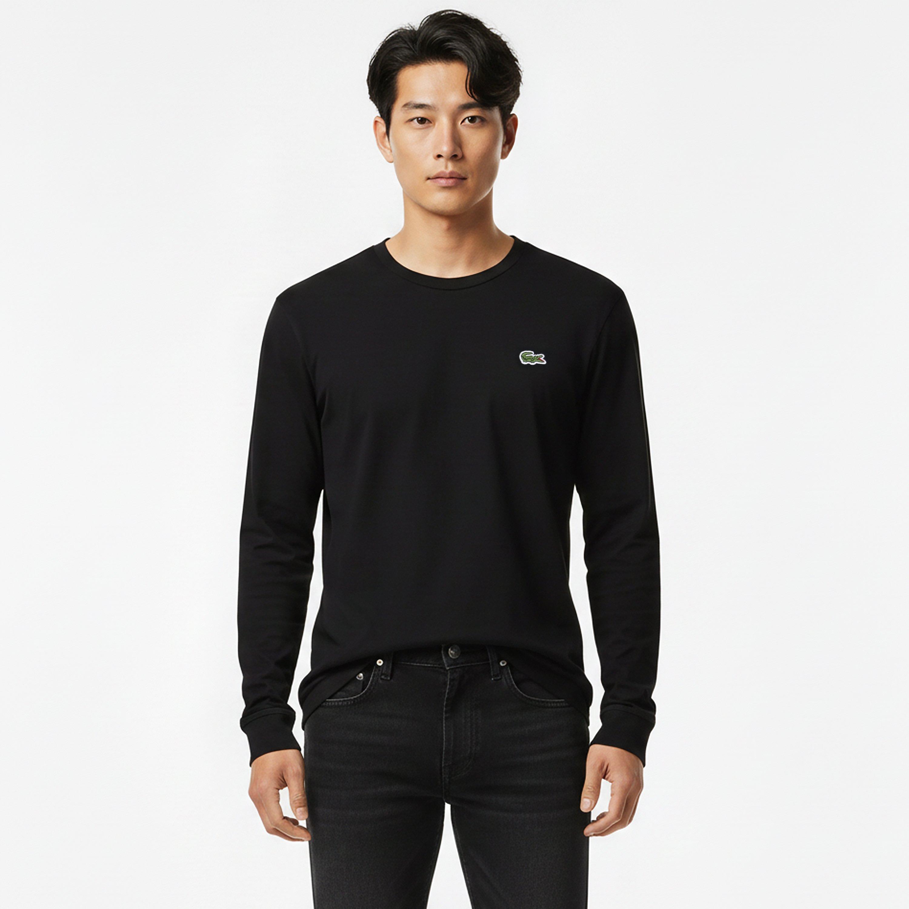 Noir 031 - Lacoste - Men's Long Sleeve T-Shirt - 3