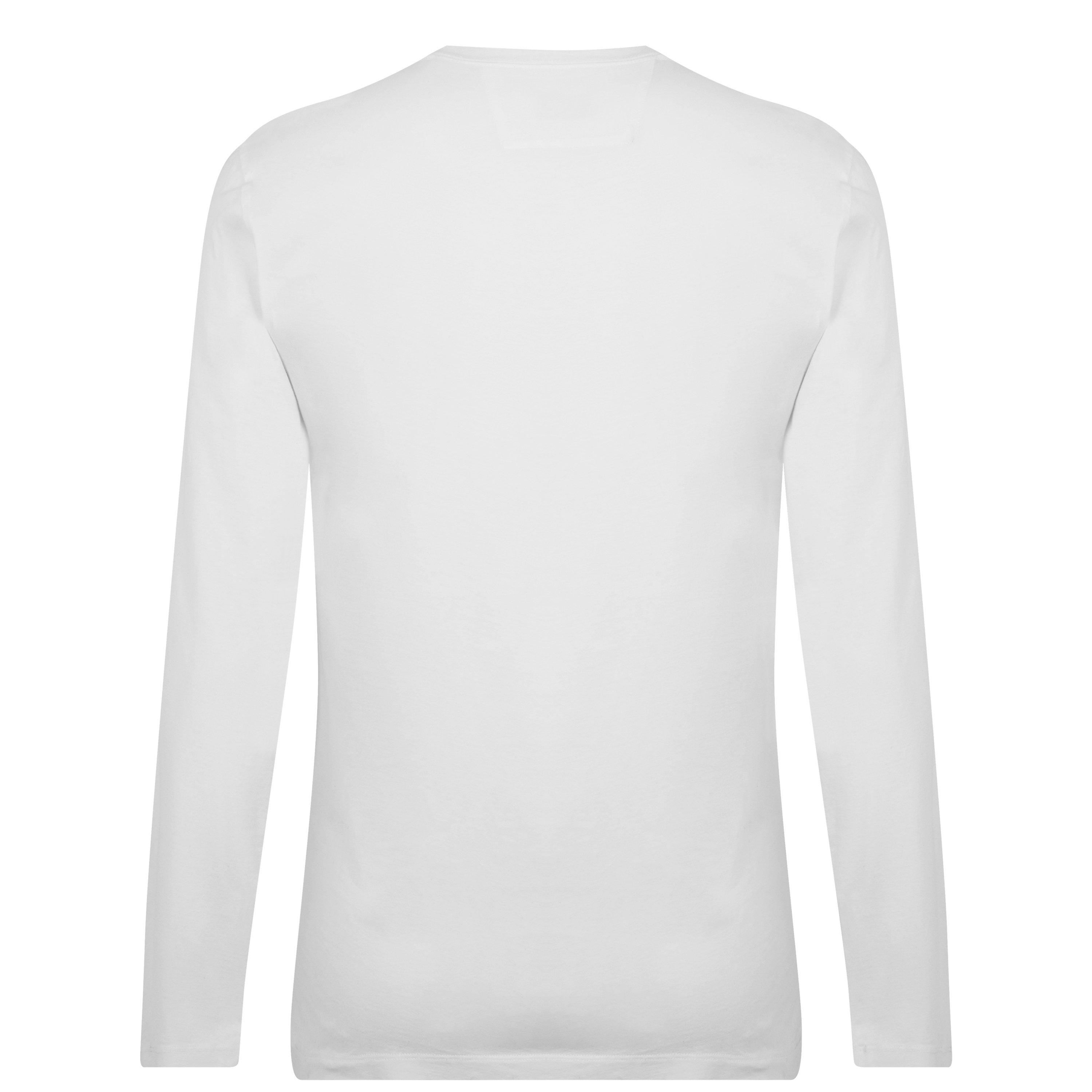 White/Beige 103 - CP Company - 30/1 Long Sleeved Logo T-Shirt - 2
