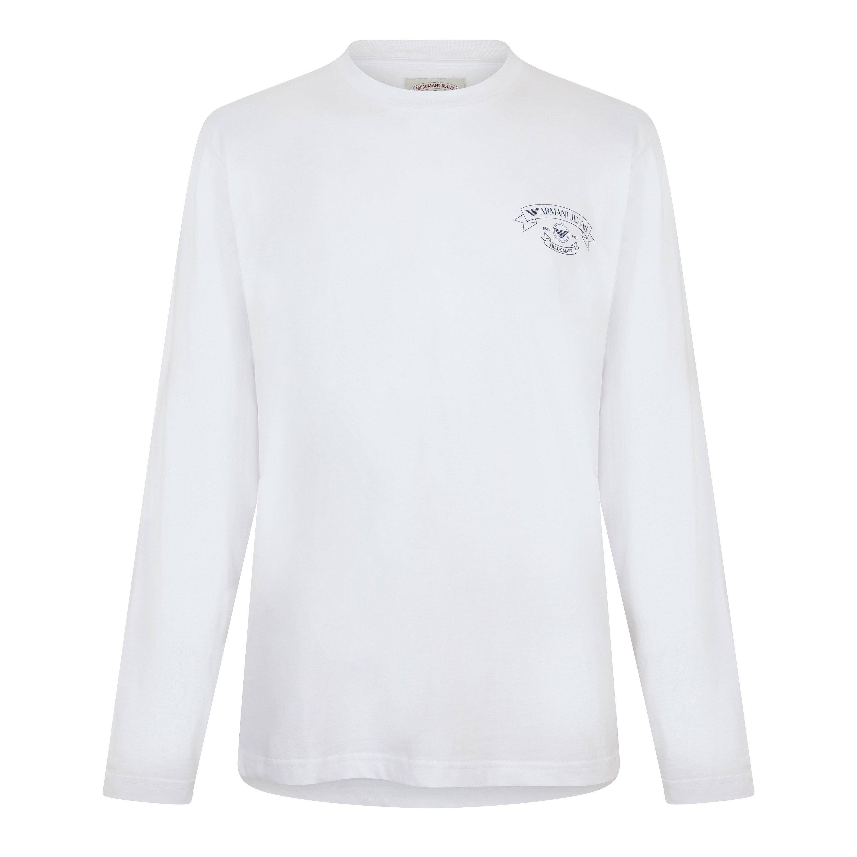 White - Emporio Armani - Men's Long Sleeve T-Shirt - 1