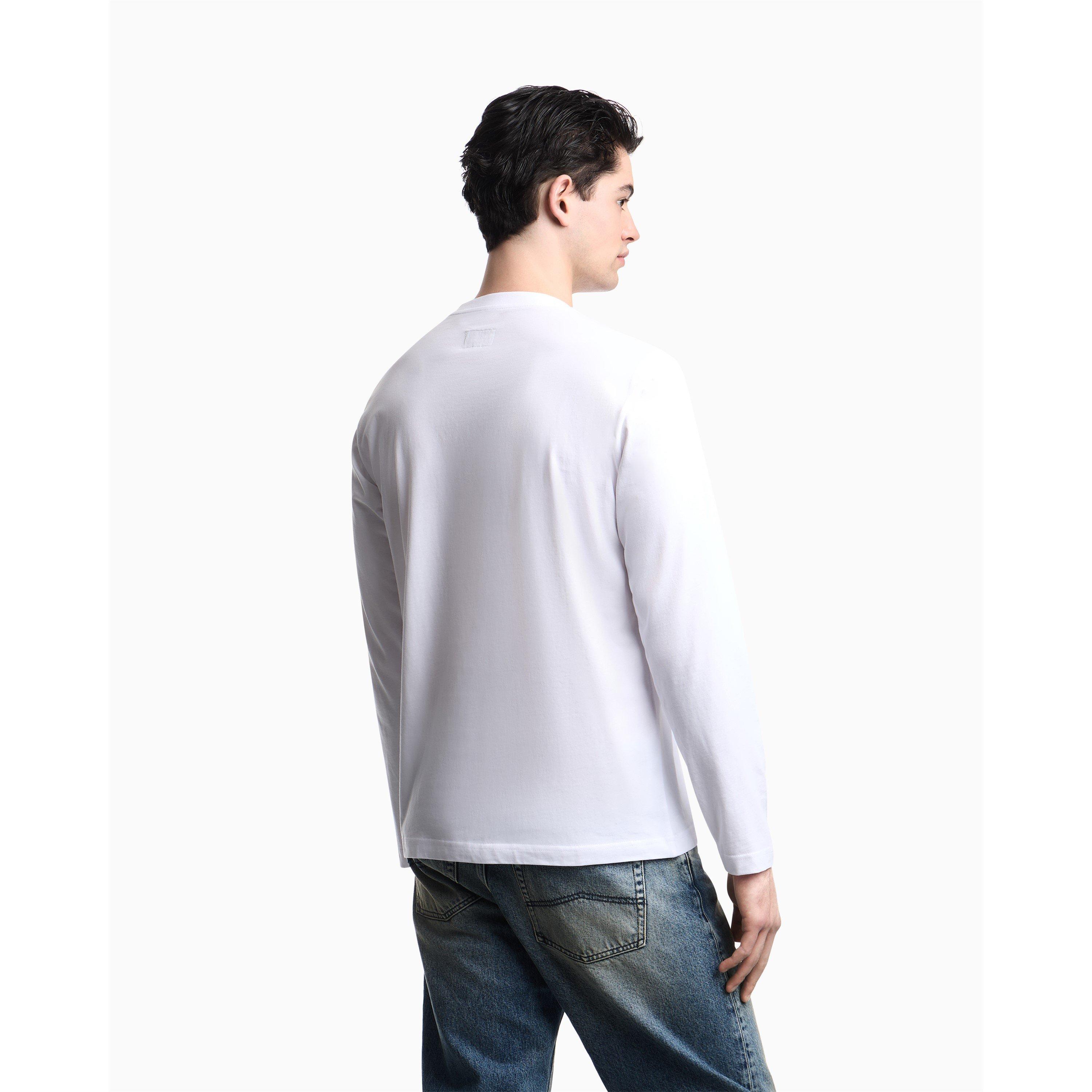 Black - Emporio Armani - Men's Long Sleeve T-Shirt - 4
