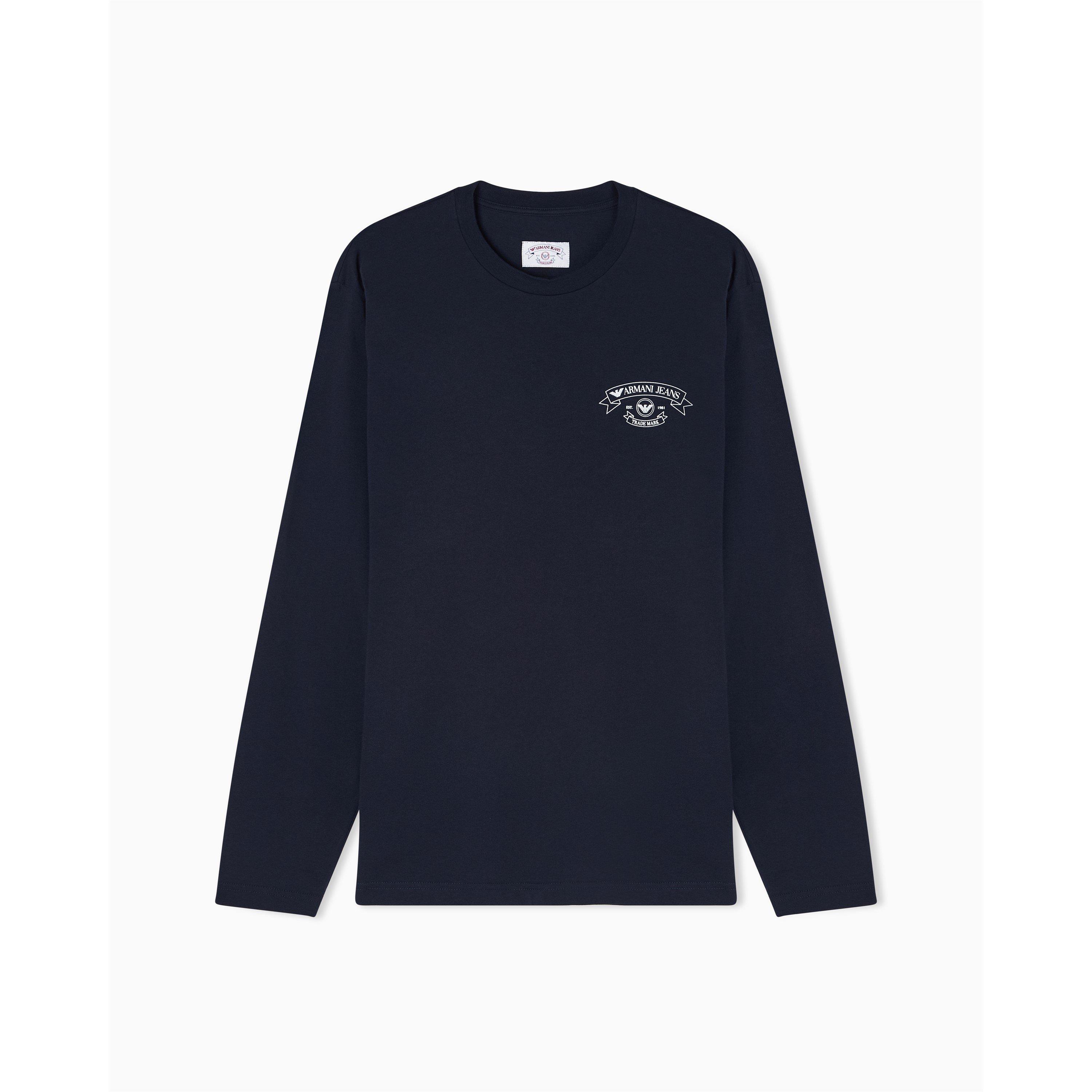 Emporio Armani Men's Long Sleeve T-Shirt - Sky Captain - M