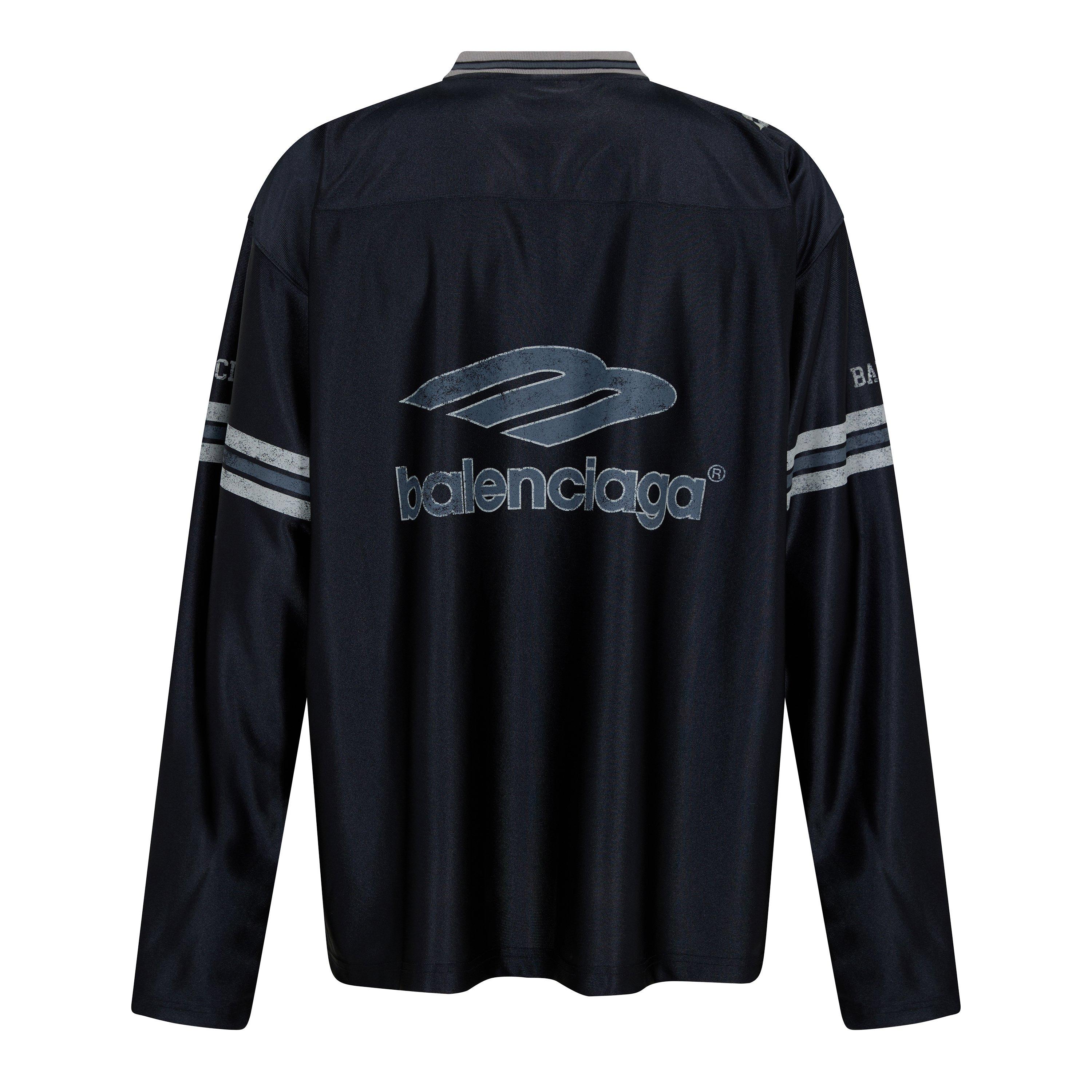 Black/Anthracit - Balenciaga - Bal L/S V-Neck Tee Sn62 - 2