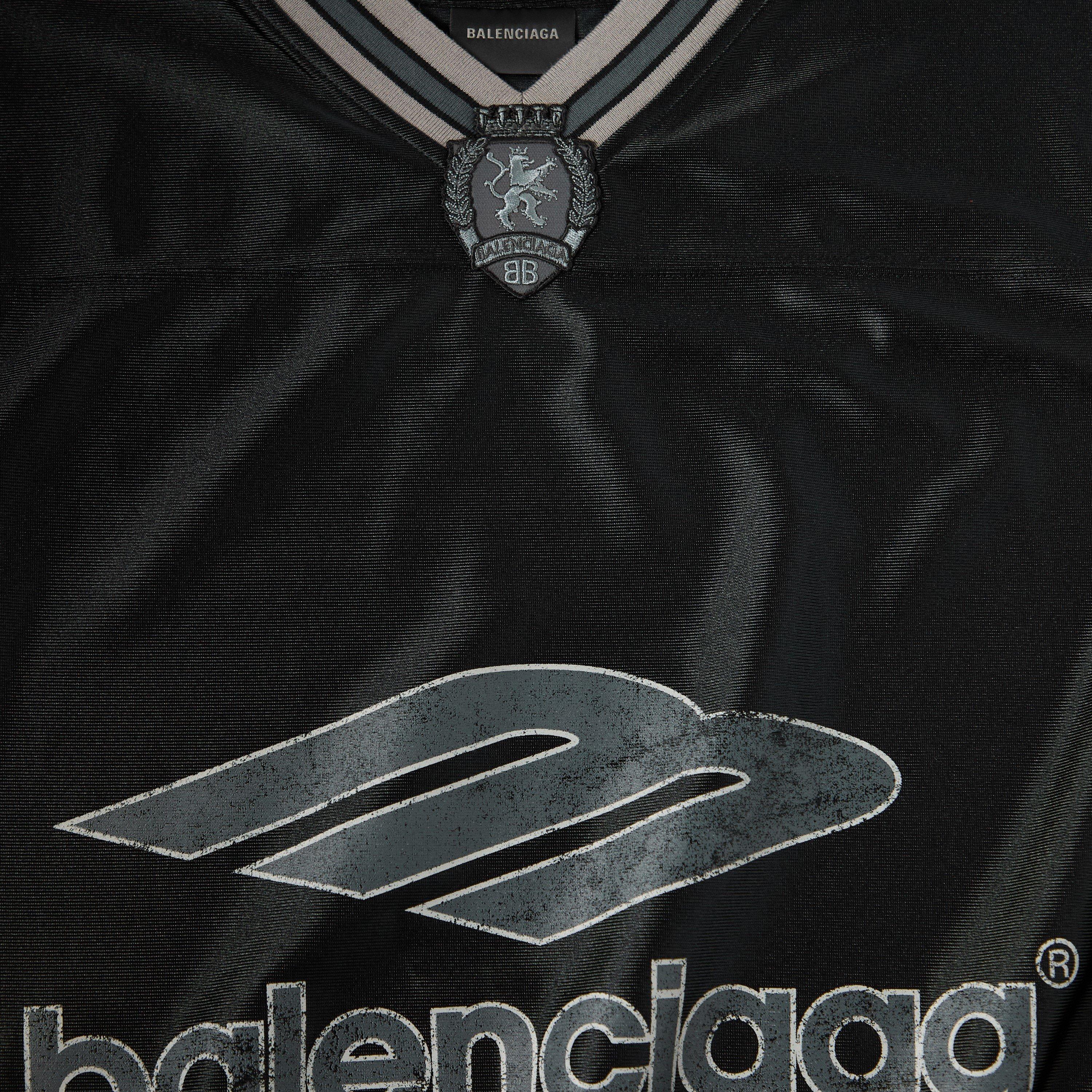 Black/Anthracit - Balenciaga - Men's Bal V Neck Long Sleeve T-Shirt - 5