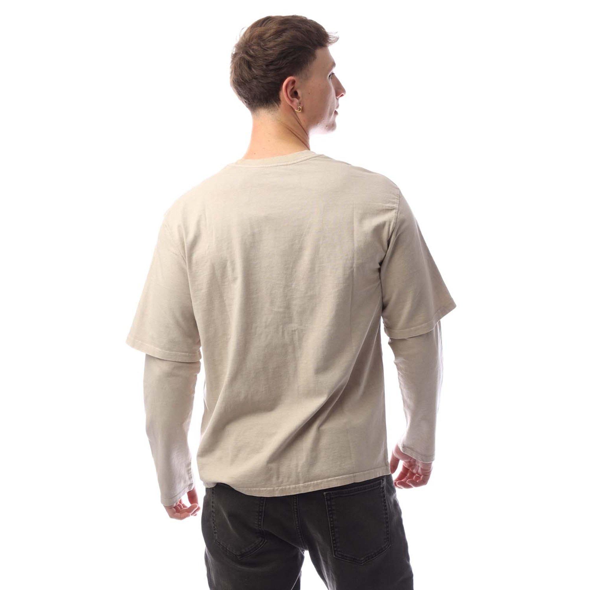 G Dye Fthr Gray - Levis - Men's Twofer Garment Dye Feather Long Sleeve T-Shirt - 2