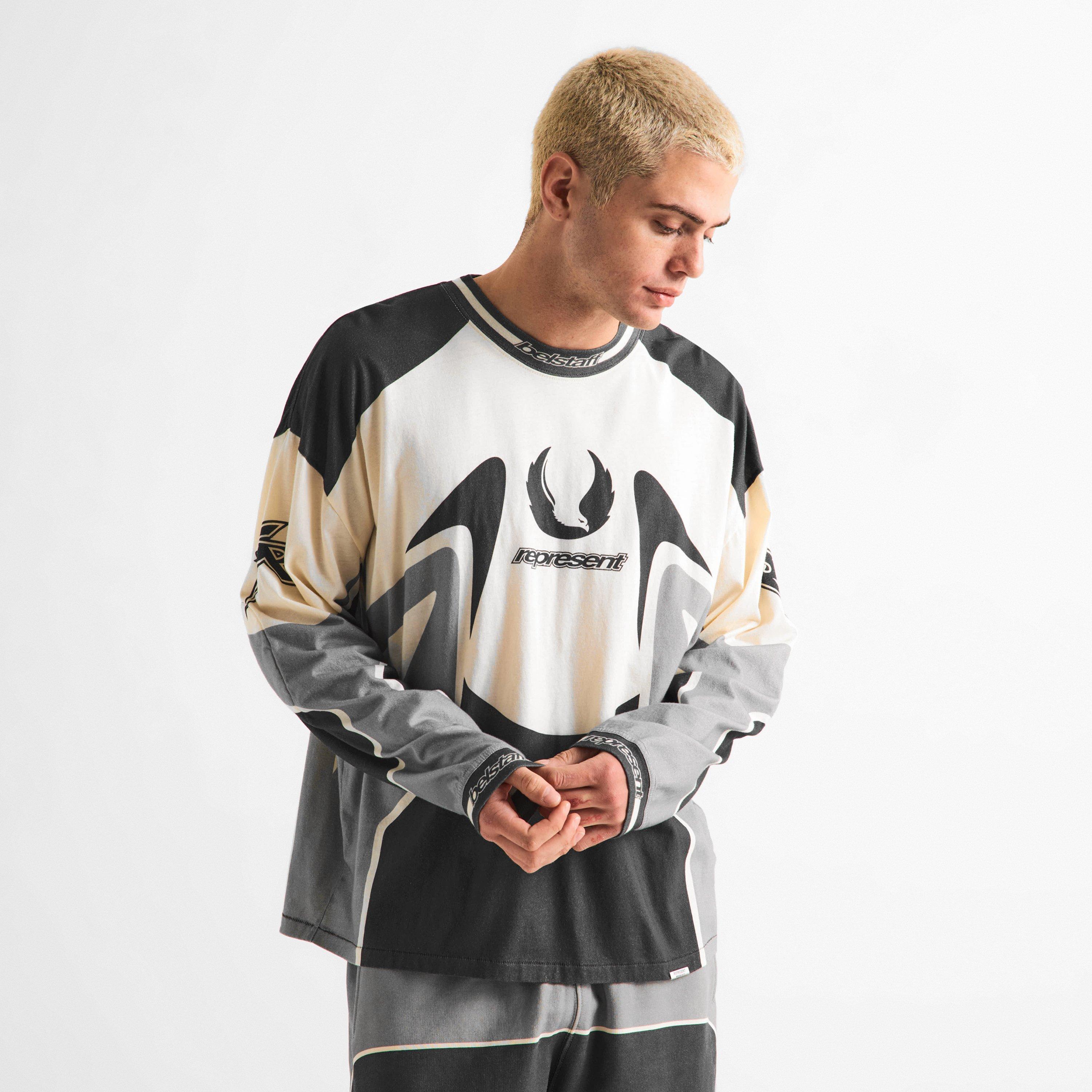 Mudstone - Represent X Belstaff - Men's Long Sleeve T-Shirt - 3