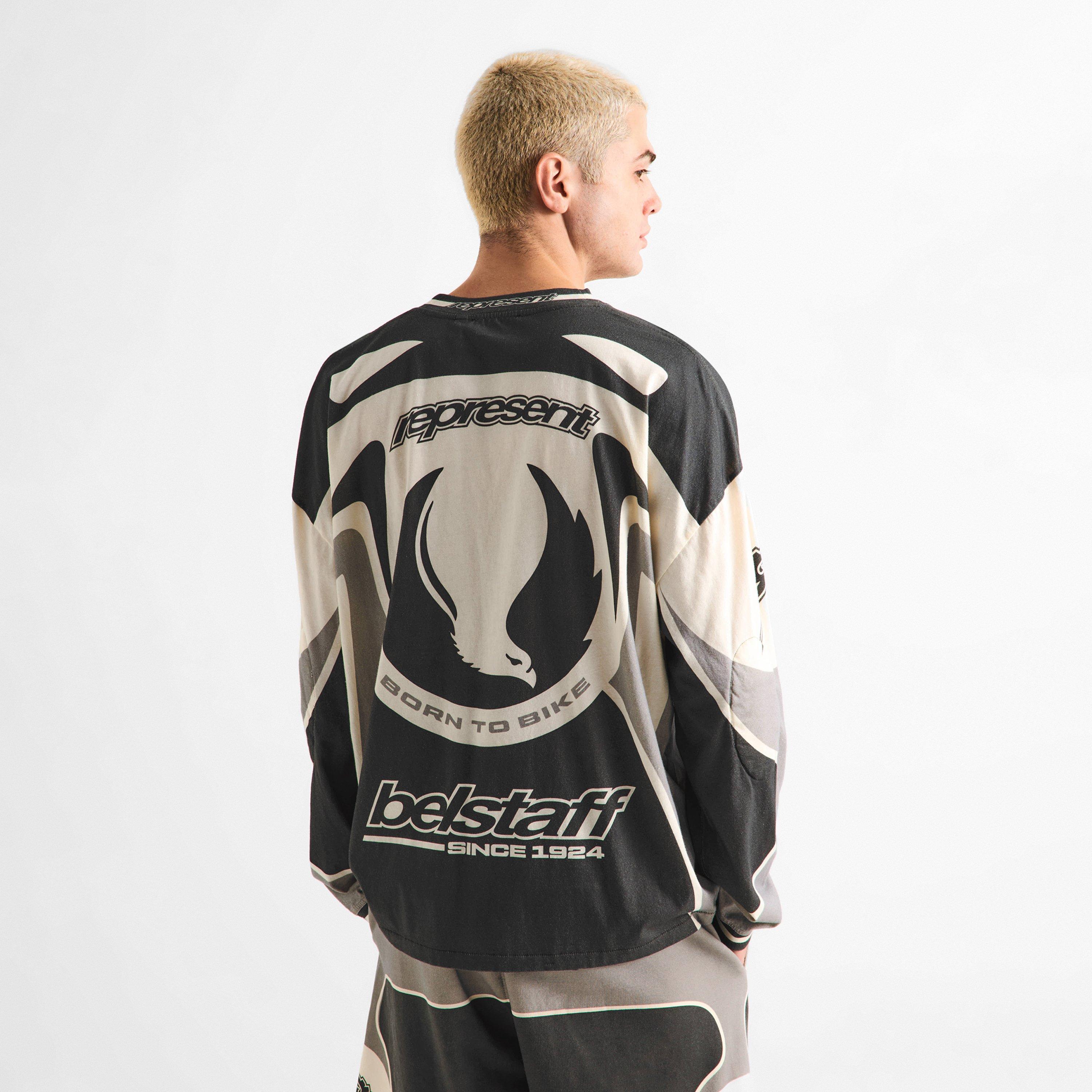Mudstone - Represent X Belstaff - Men's Long Sleeve T-Shirt - 4