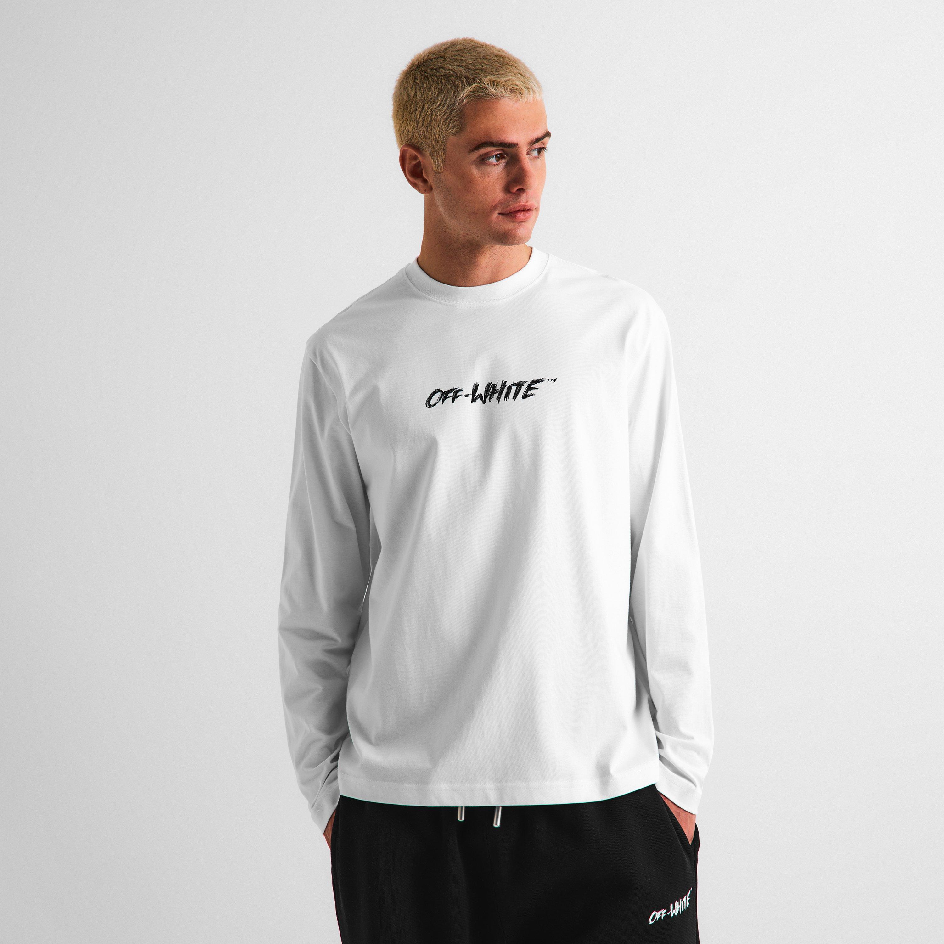 White - Off White - Men's Long Sleeve T-Shirt - 3